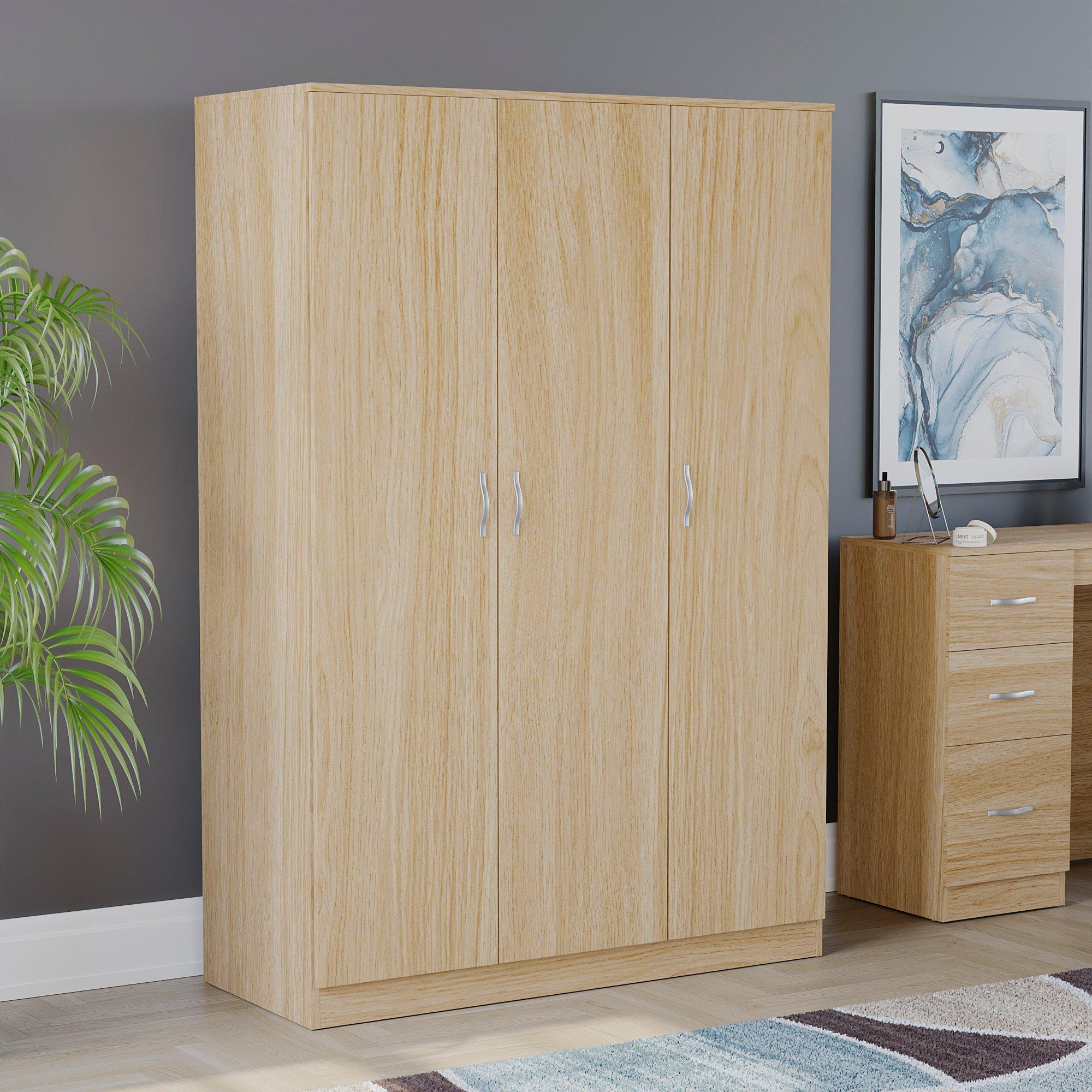 Lassic  Vida Designs Riano 3 Door Wardrobe - Pine - 3 Door