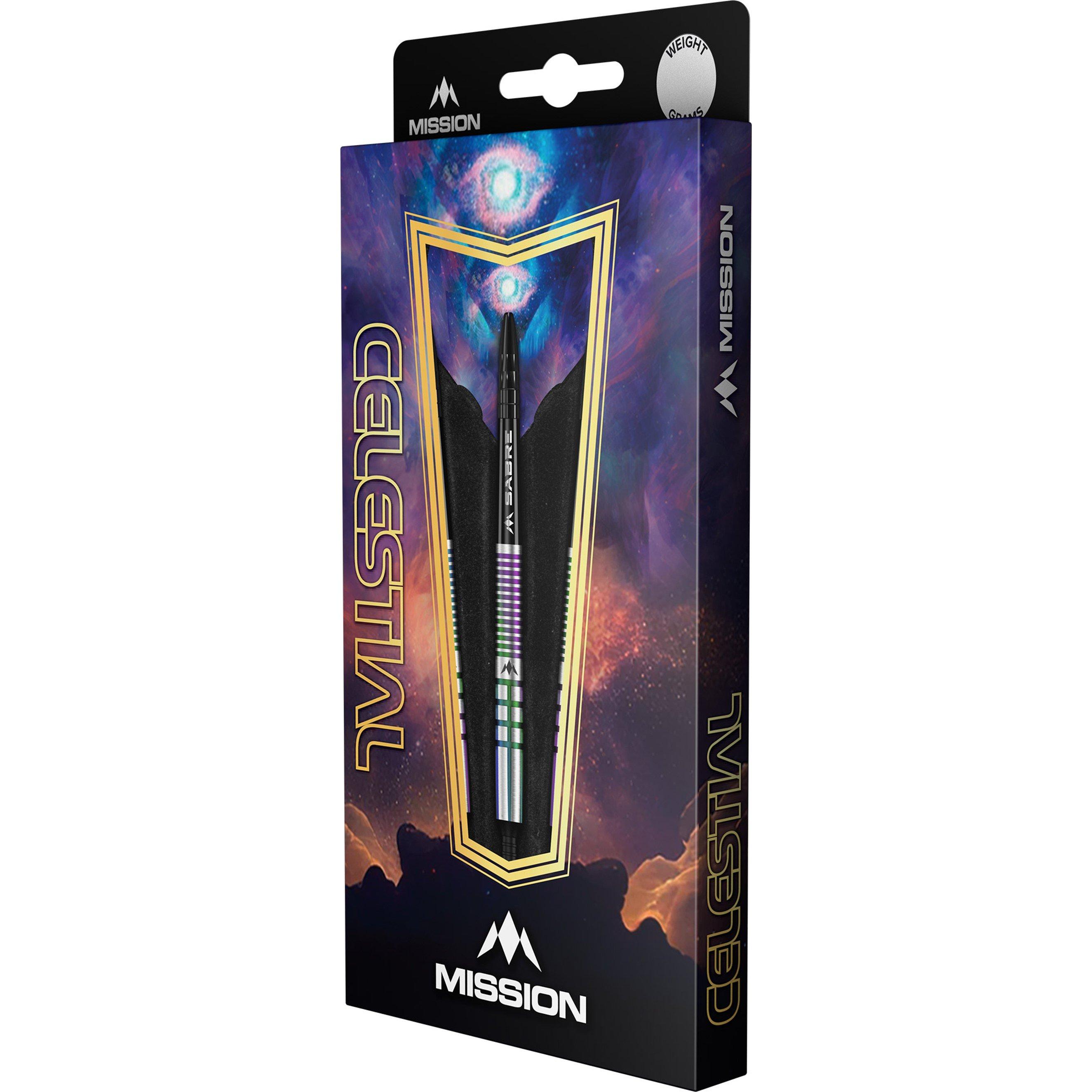Black & Coral - Mission Darts - Mission Celestial Darts - Steel Tip - 95% Tungsten - 2