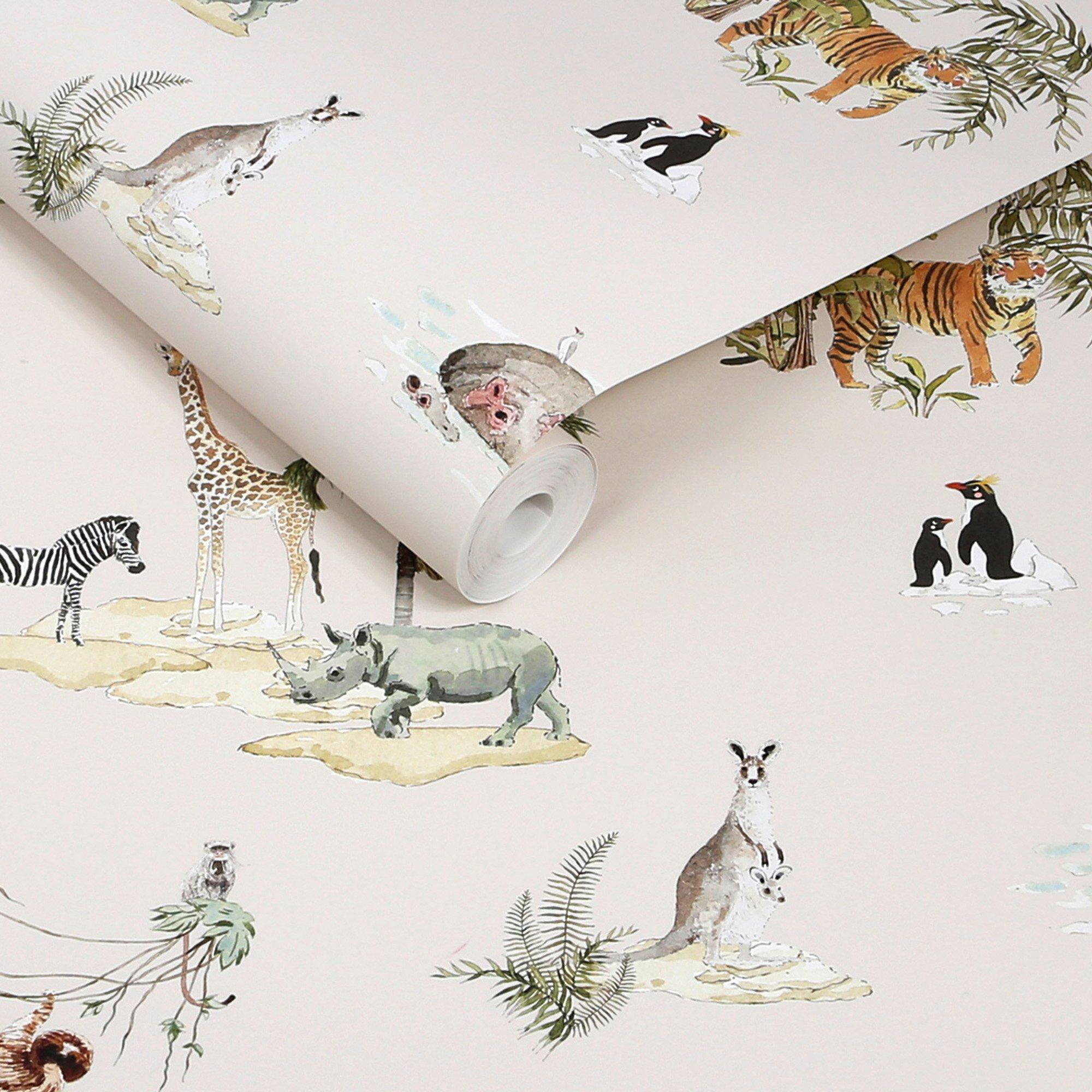 Chalk Blush - Sophie Allport - Animals of the World Wallpaper - 3