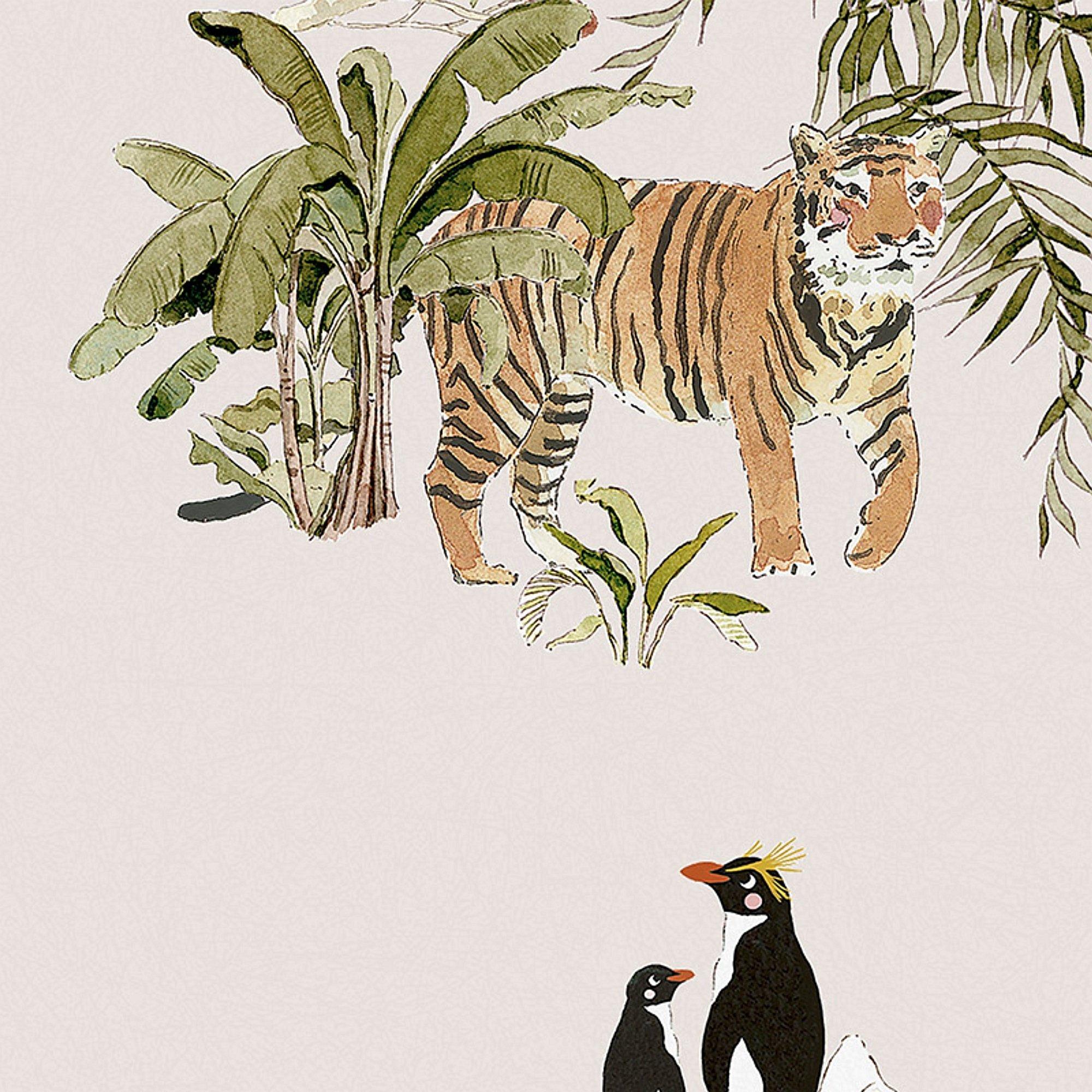 Chalk Blush - Sophie Allport - Animals of the World Wallpaper - 4