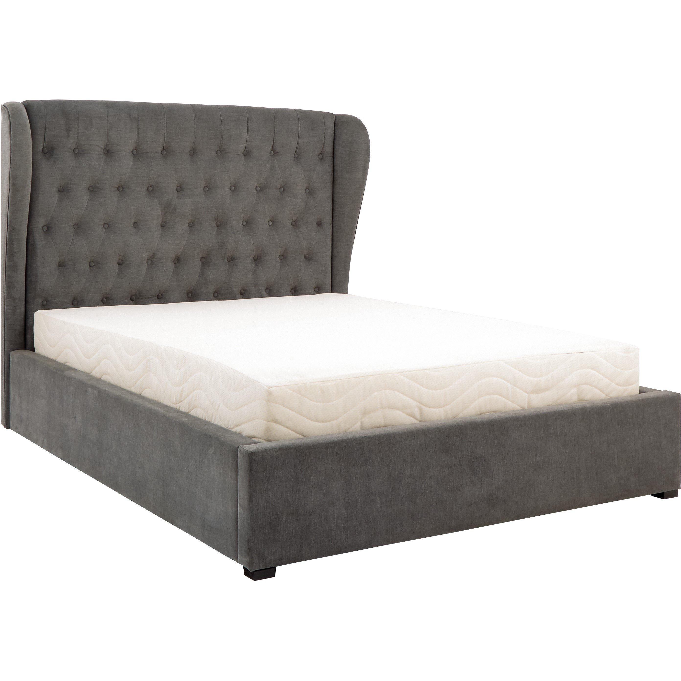Pewter Grey - GFW - Dakota Ottoman Bed with Bonnell Mattress - 2