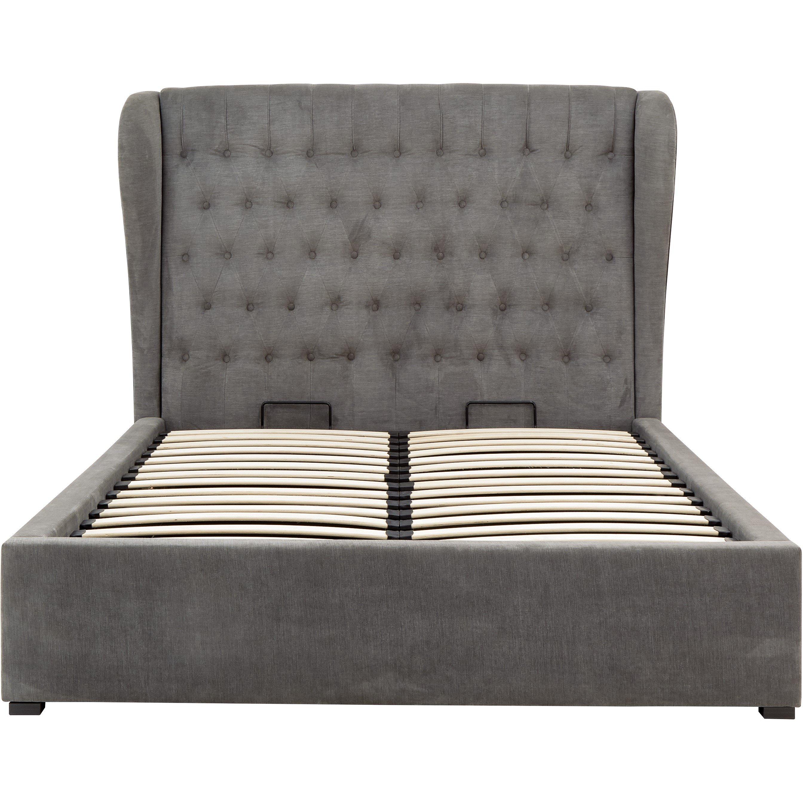Pewter Grey - GFW - Dakota Ottoman Bed with Bonnell Mattress - 5