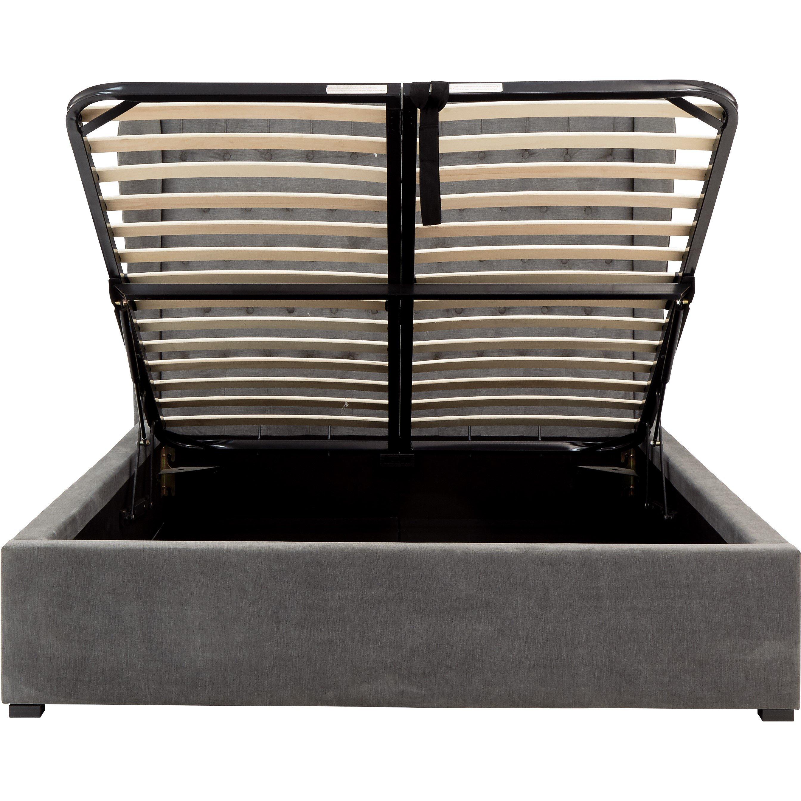Pewter Grey - GFW - Dakota Ottoman Bed with Bonnell Mattress - 6