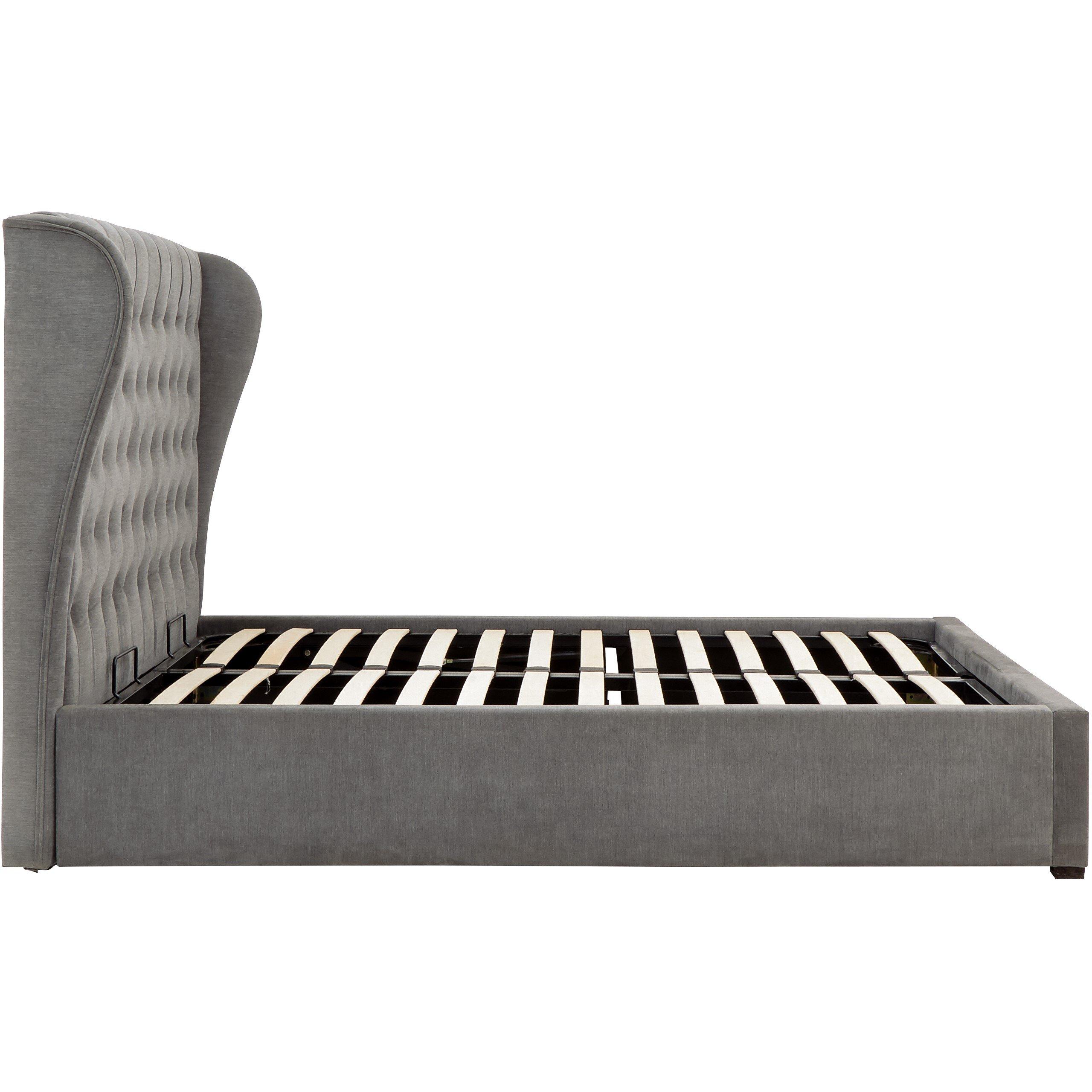 Pewter Grey - GFW - Dakota Ottoman Bed with Bonnell Mattress - 7