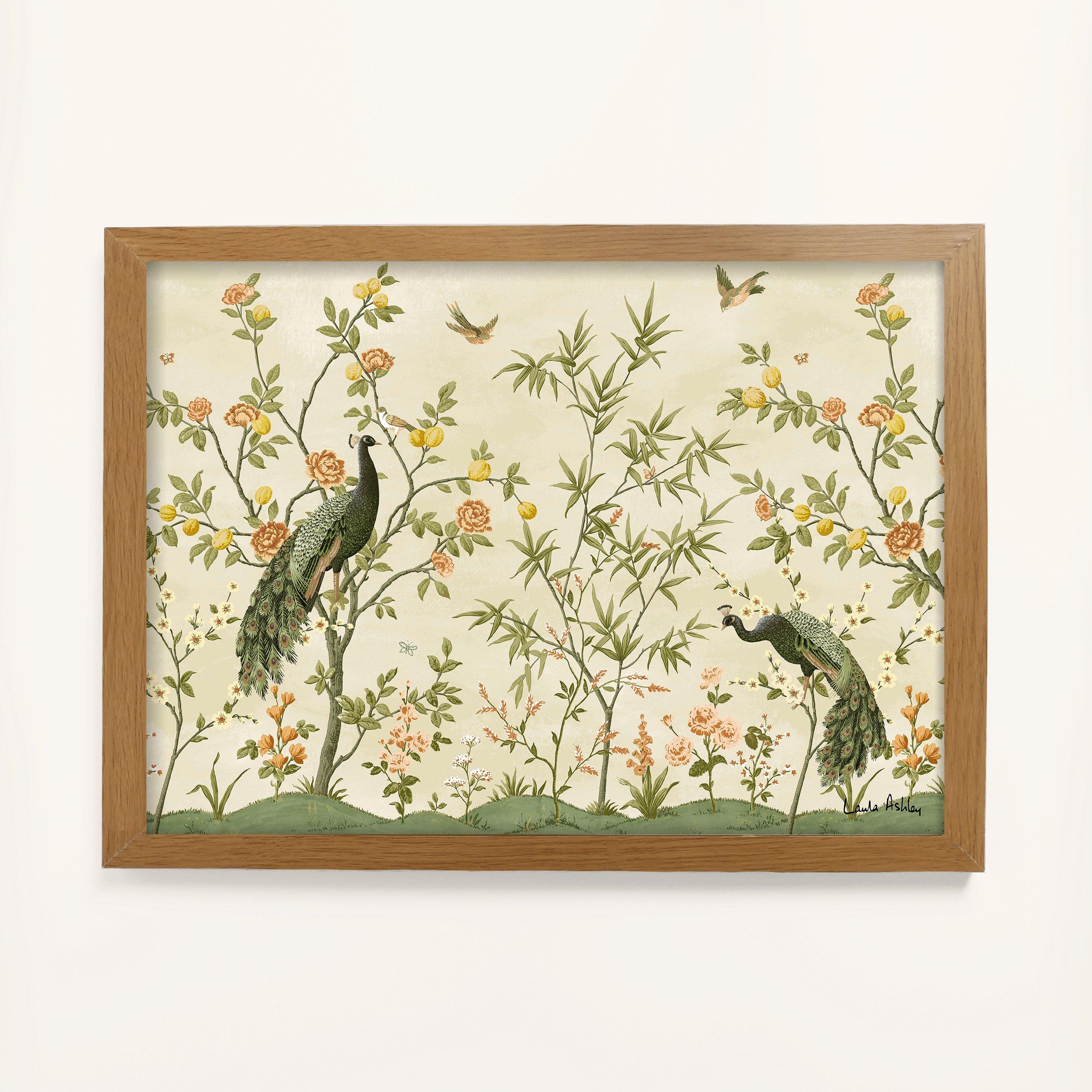 Green - Laura Ashley - Belvedere Garden Print in a Wood Frame - 1