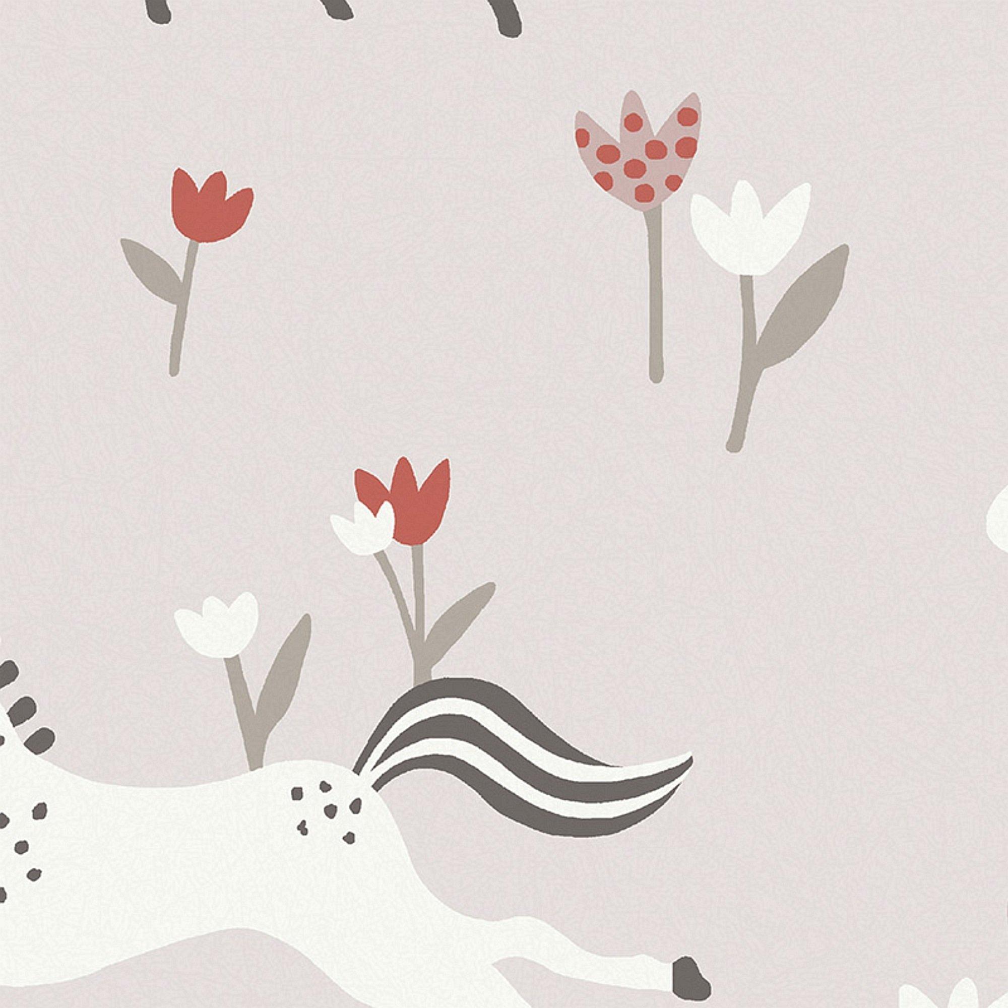 Chalk Blush - Sophie Allport - Forest Ponies Wallpaper - 4