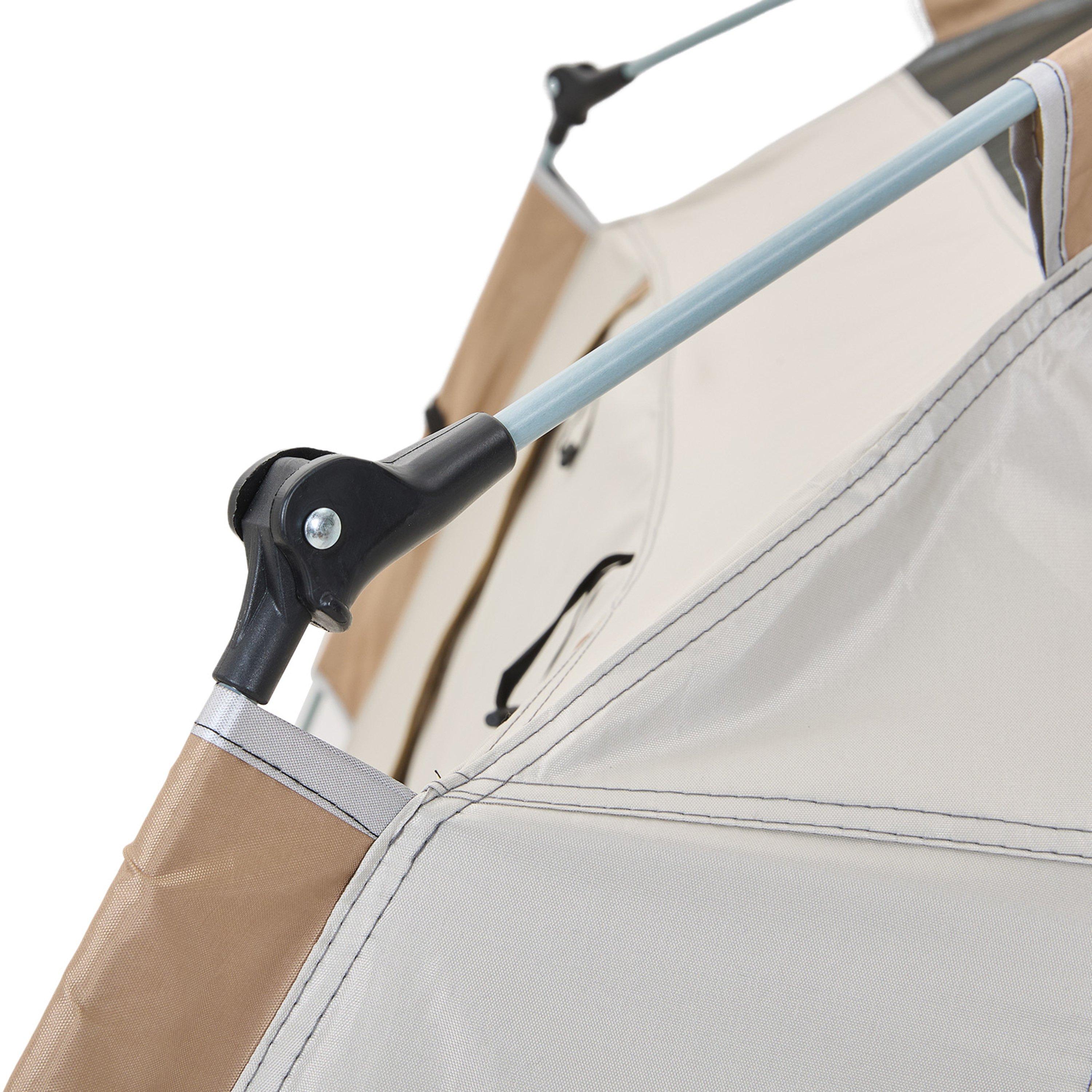 Beige - Breeins - Pop-Up Camping Tent with Convertible Awning Canopy - 7