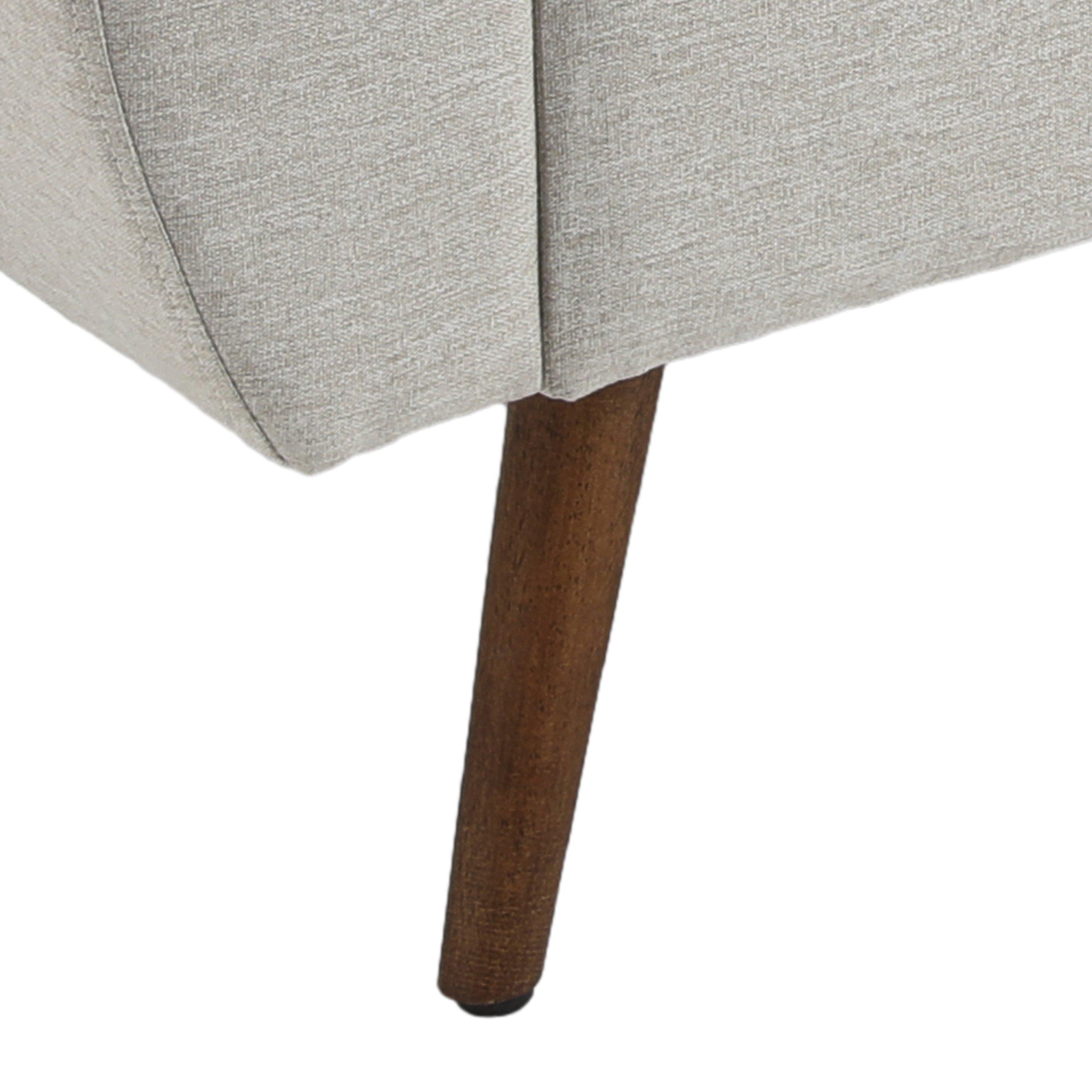 White - Kabinet UK - Linen Upholstered Storage Bench White - 11