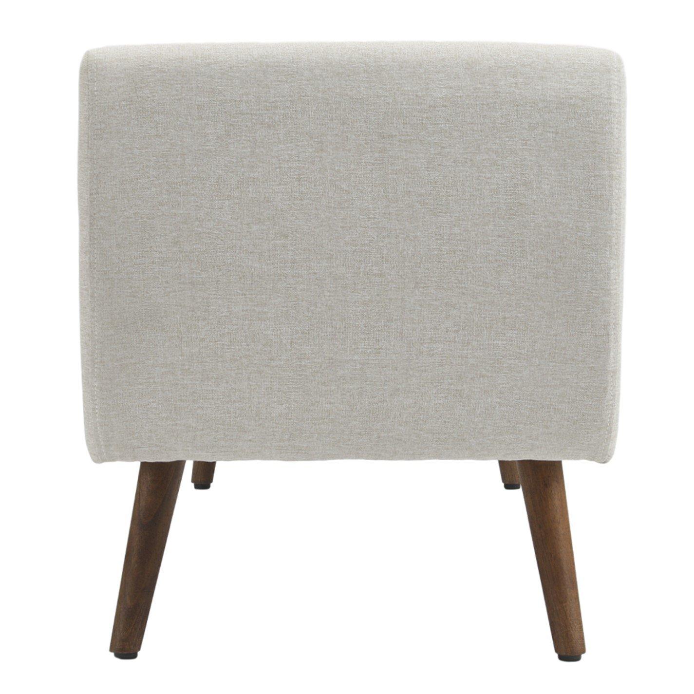 White - Kabinet UK - Linen Upholstered Storage Bench White - 5