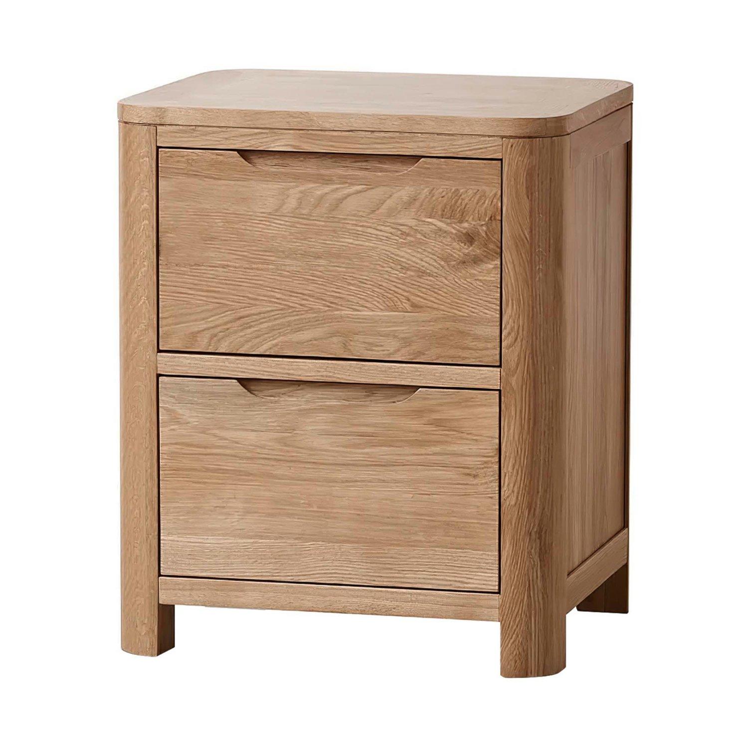 Oak - Comfy Living - Oak Effect Bedroom Furniture 2 Door Wardrobe - 3