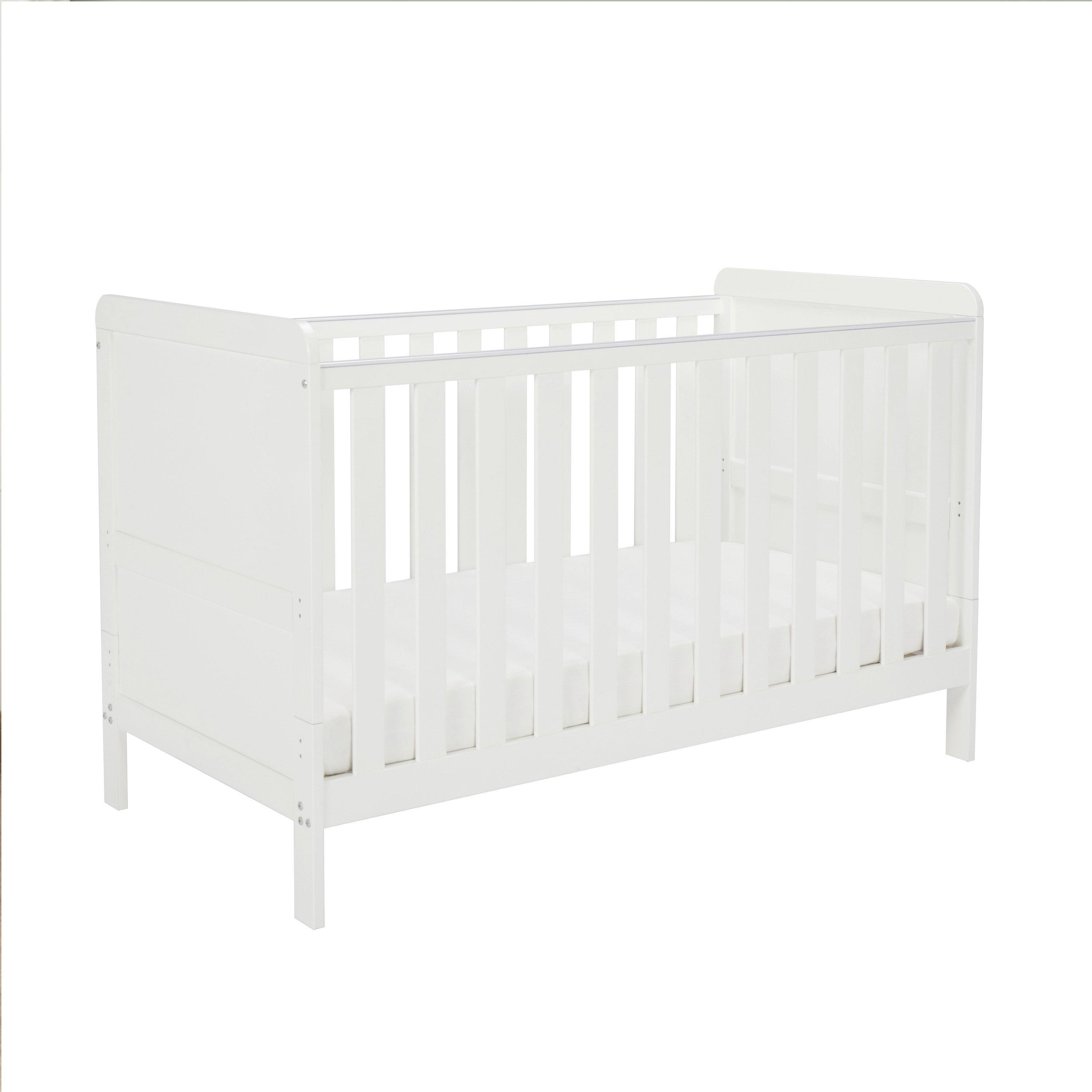 White - Babymore - Babymore Caro Urban Cot Bed - White - 1