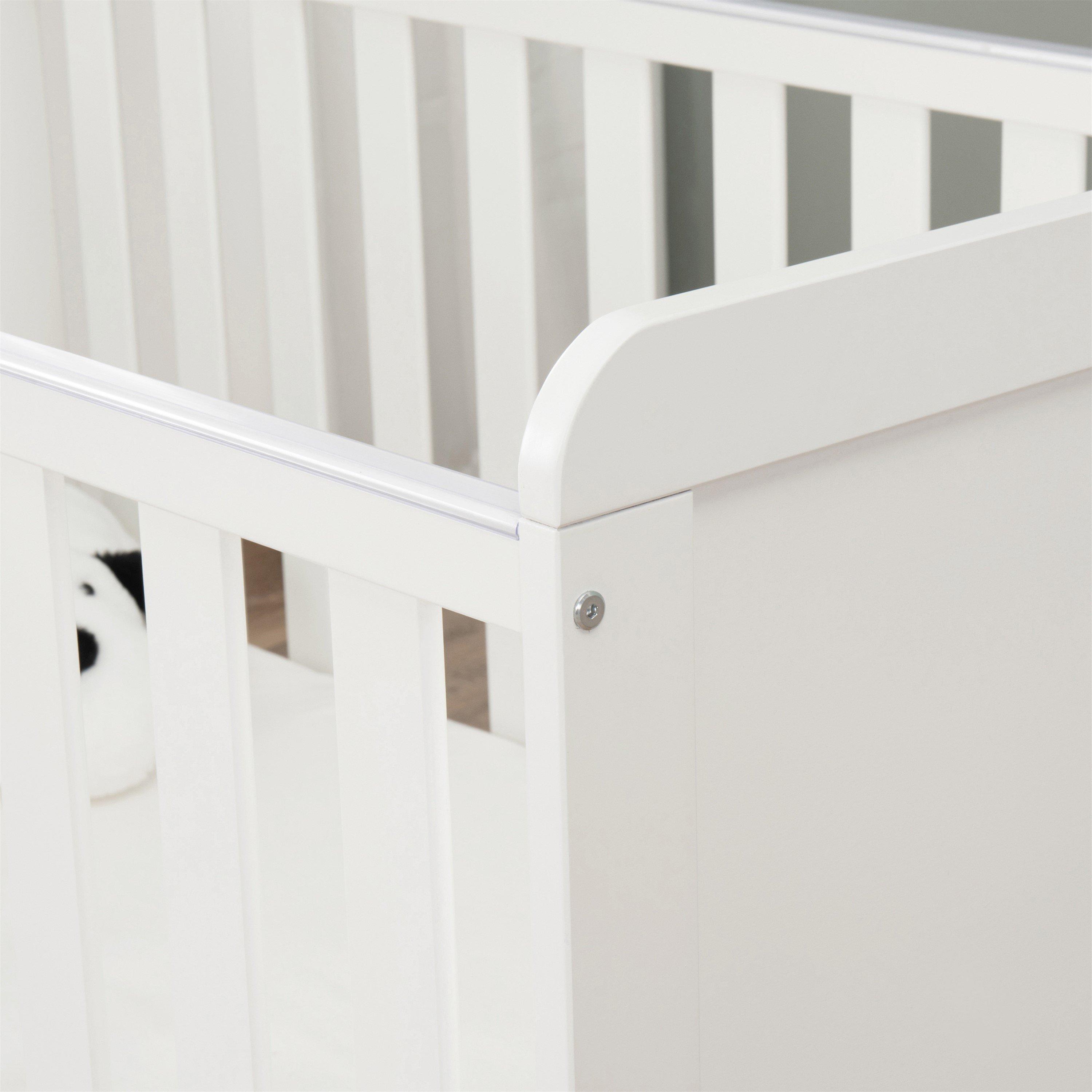 White - Babymore - Babymore Caro Urban Cot Bed - White - 6