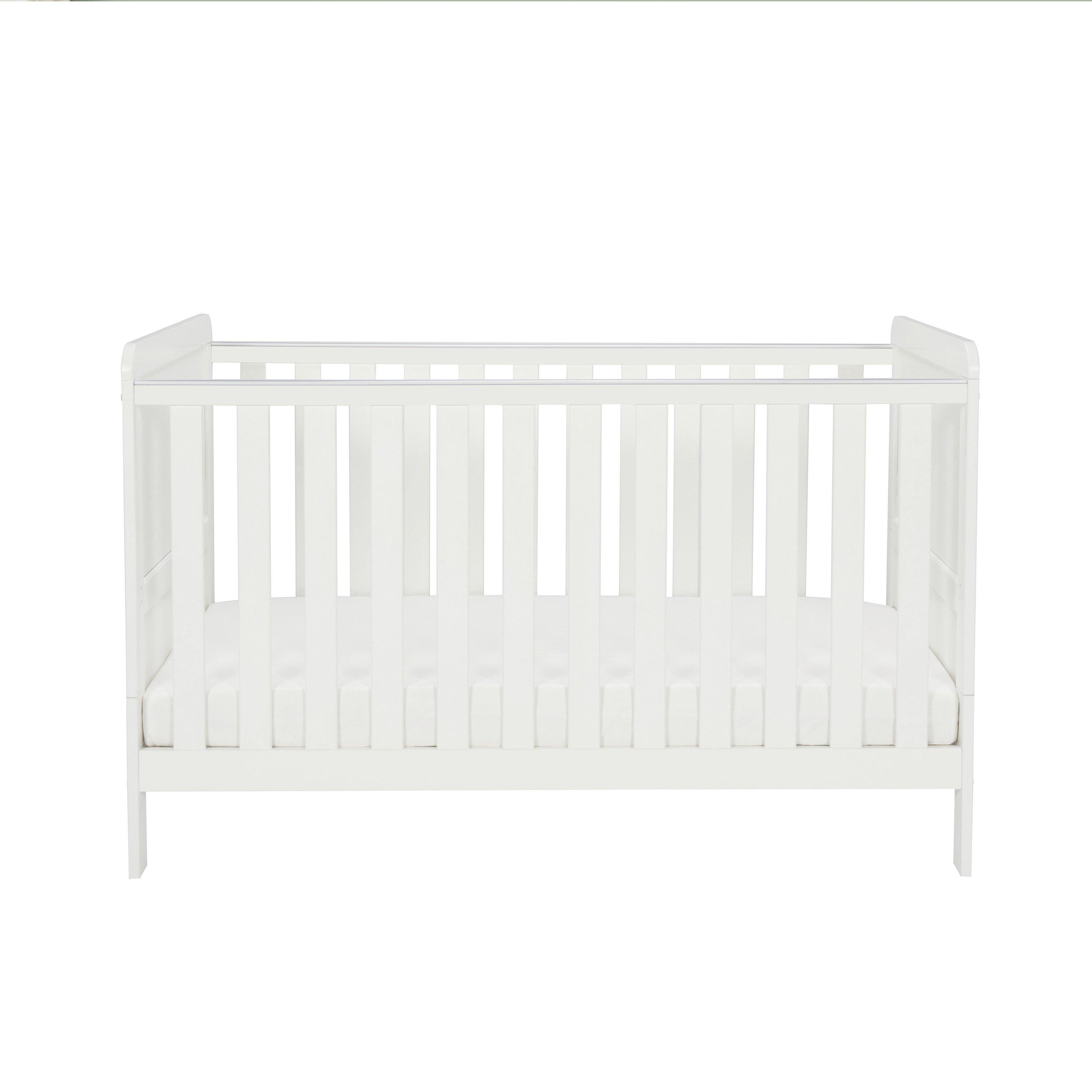White - Babymore - Babymore Caro Urban Cot Bed - White - 7