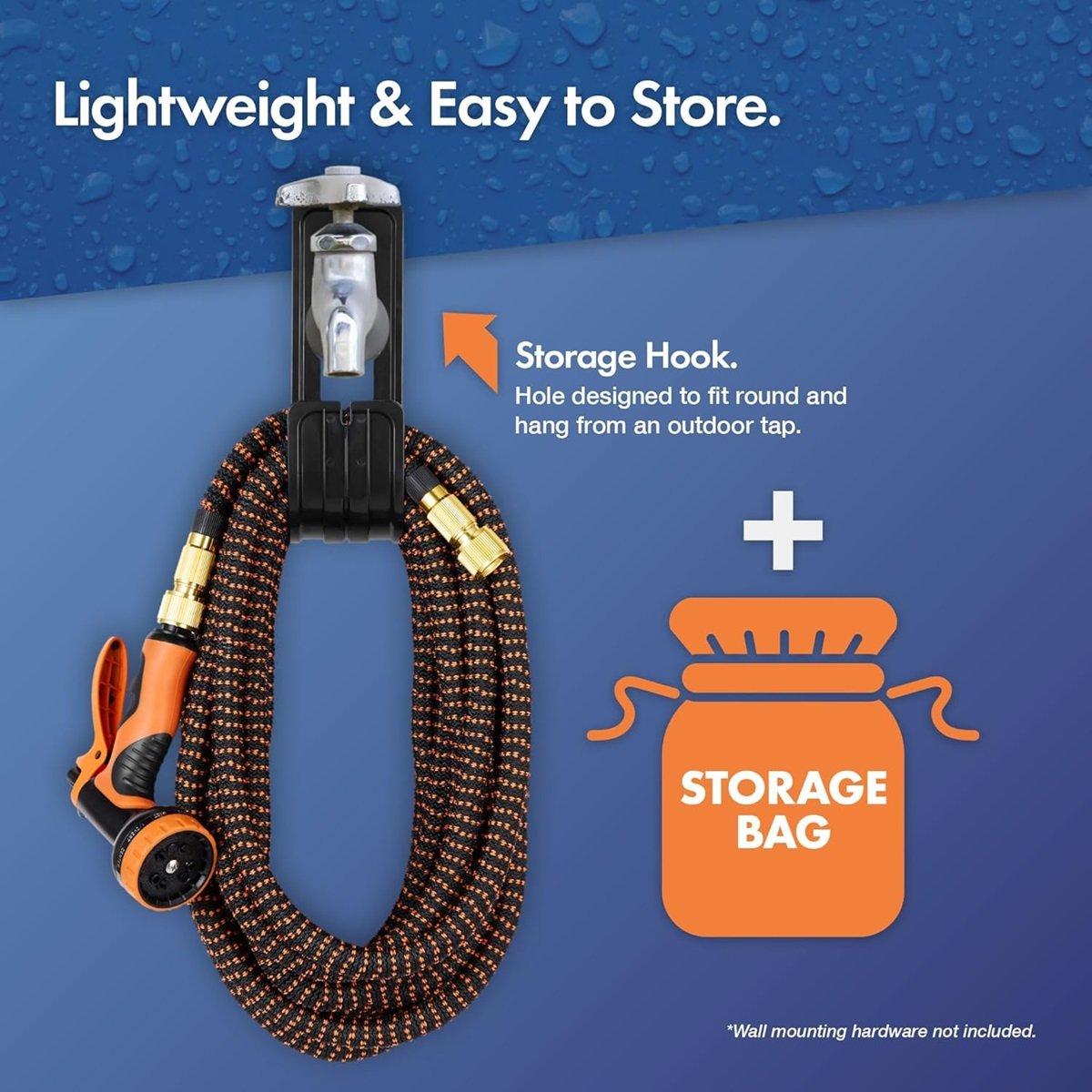 Black - VonHaus - Expandable Garden Hose - 6