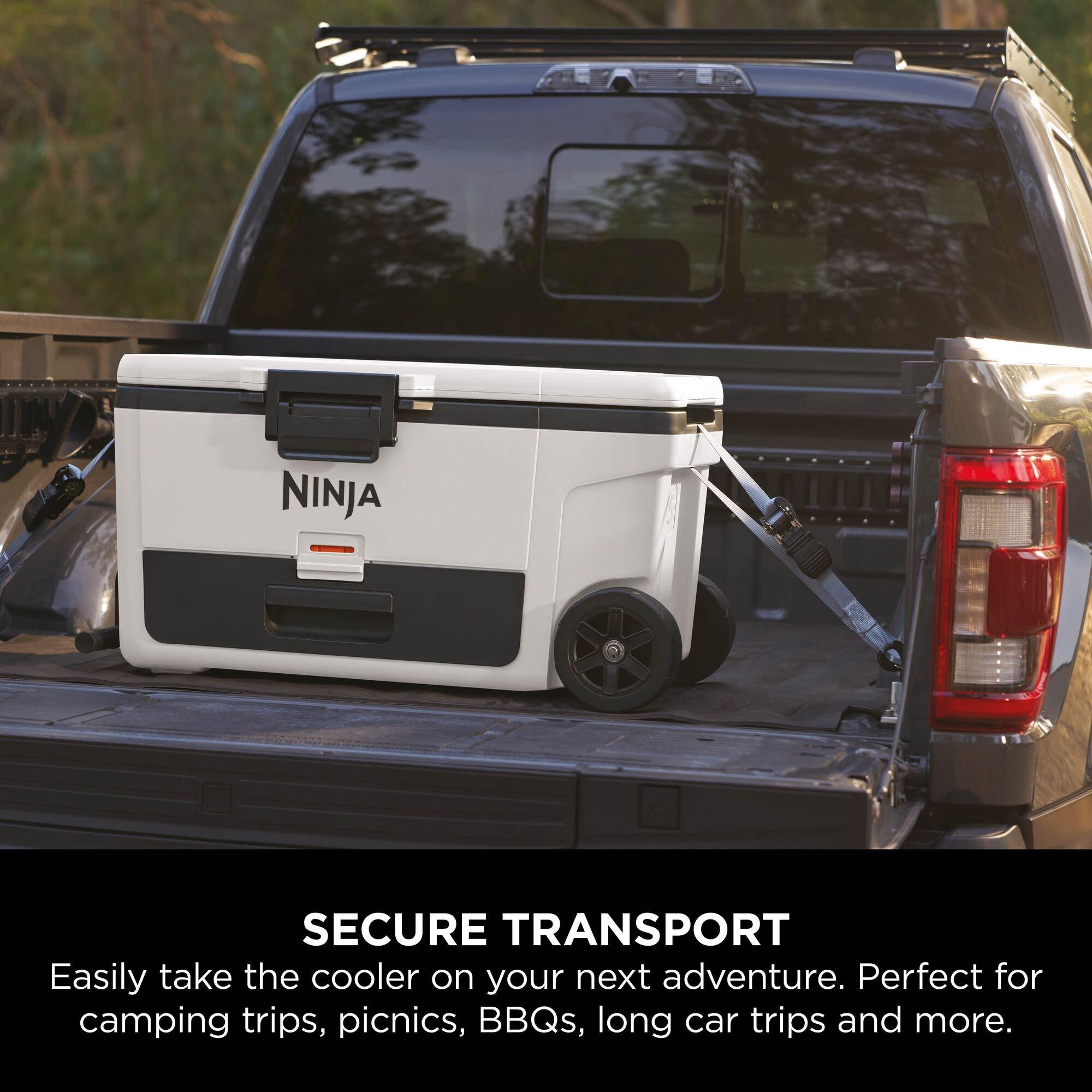 Cloud White - Ninja - FrostVault 65QT/61L Wheeled Cooler with Dry Zone - 13