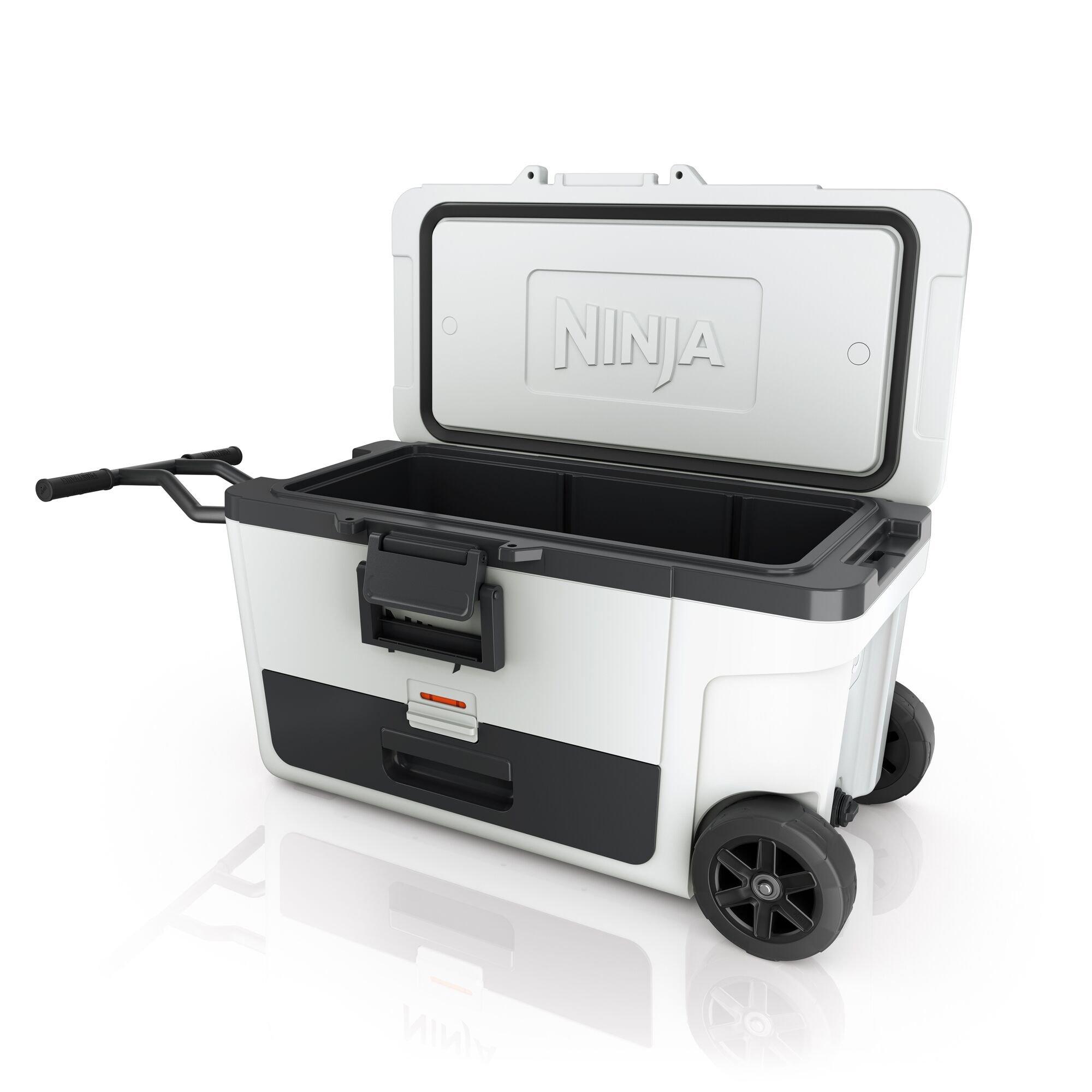 Cloud White - Ninja - FrostVault 65QT/61L Wheeled Cooler with Dry Zone - 3