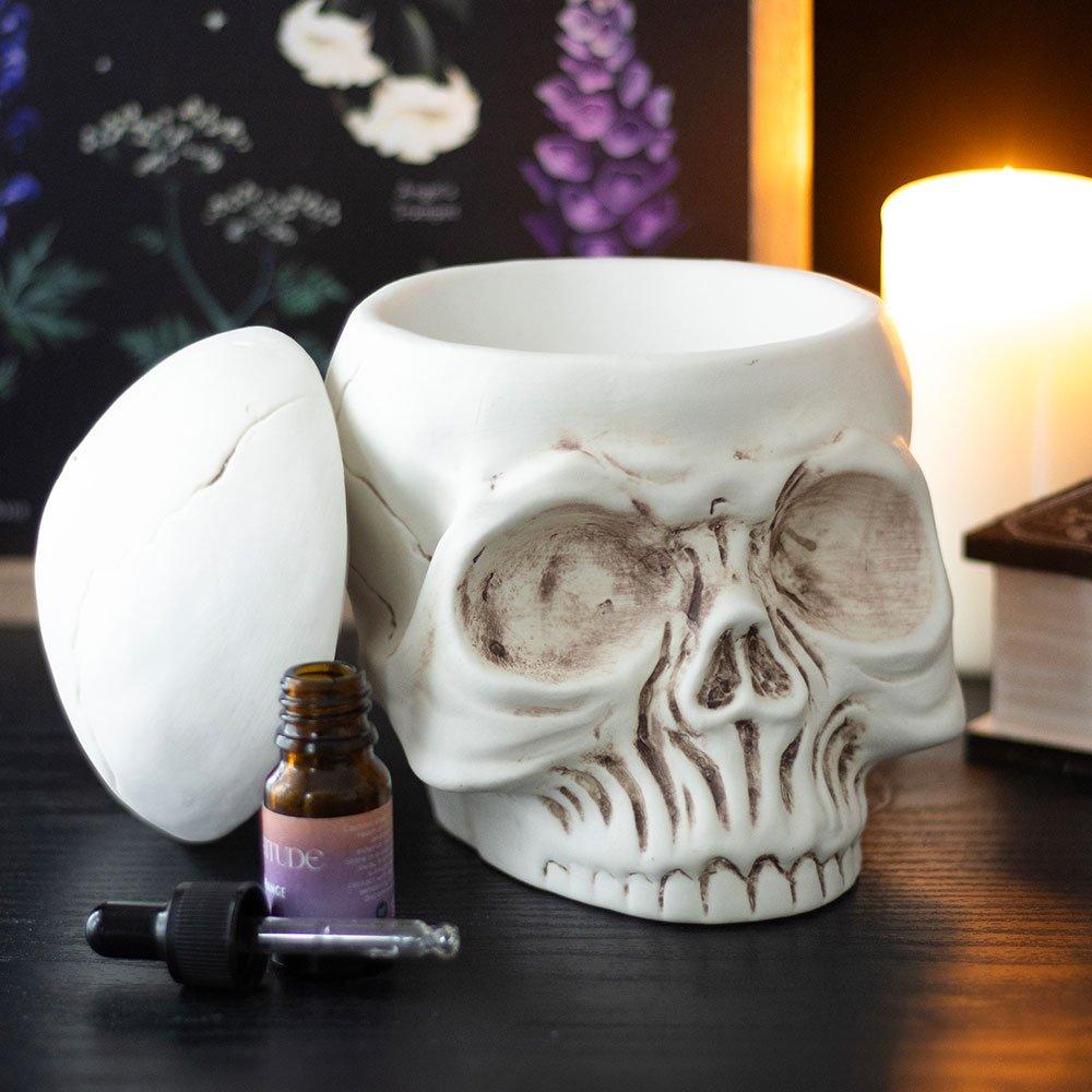 Cream - Something Different - Weathered Skull Oil Burner and Wax Warmer - 2