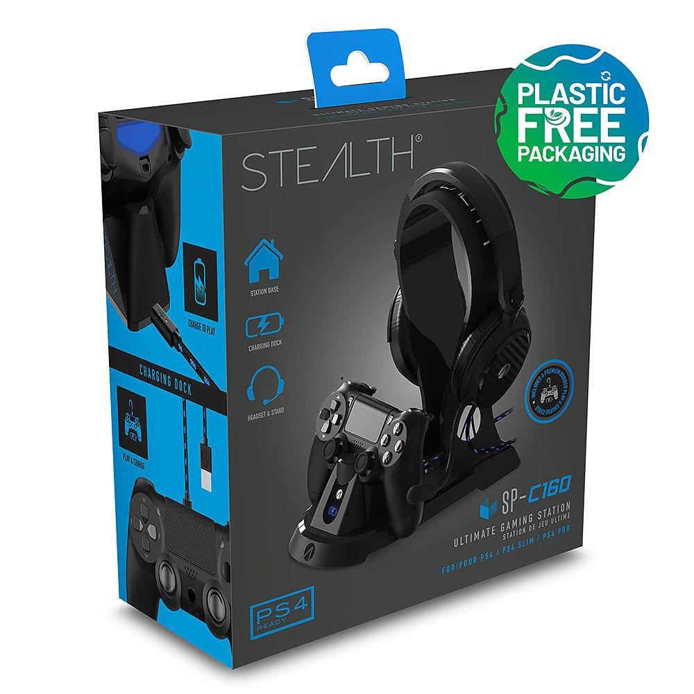 Black - Stealth - SP-C160 Headset and Stand for PS4 - 2