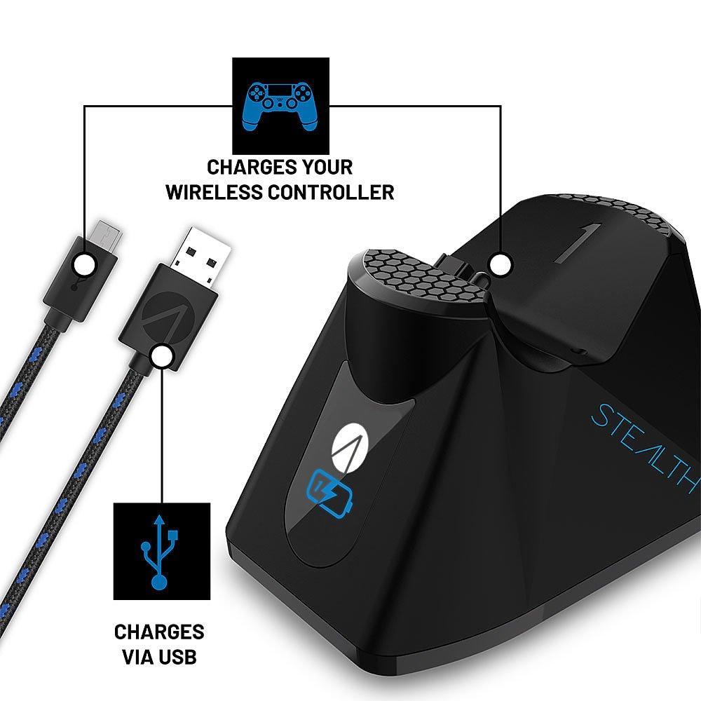 Black - Stealth - SP-C160 Headset and Stand for PS4 - 5