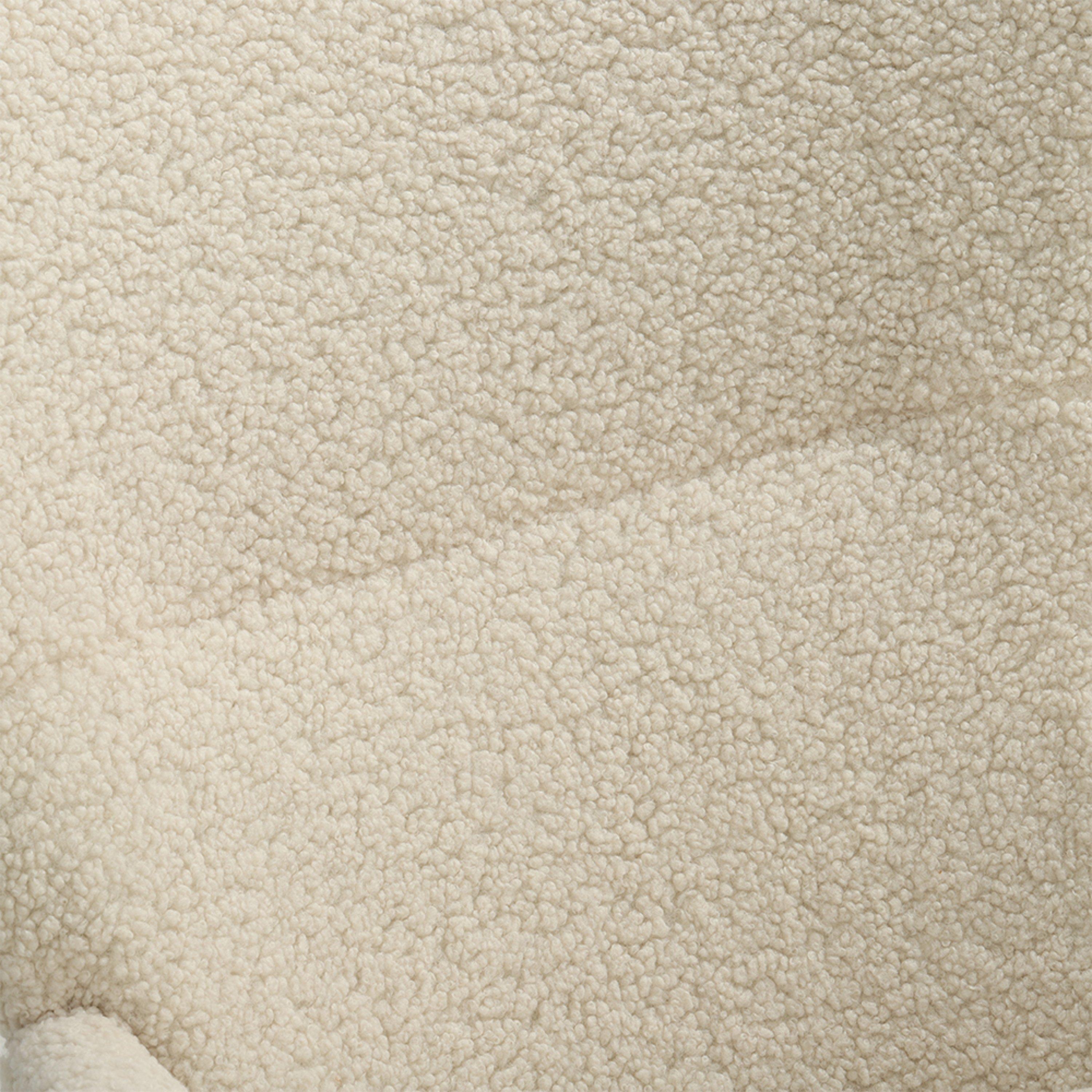 Beige - Kabinet UK - Wool Rocking Chair with Removable Cushion Beige - 10