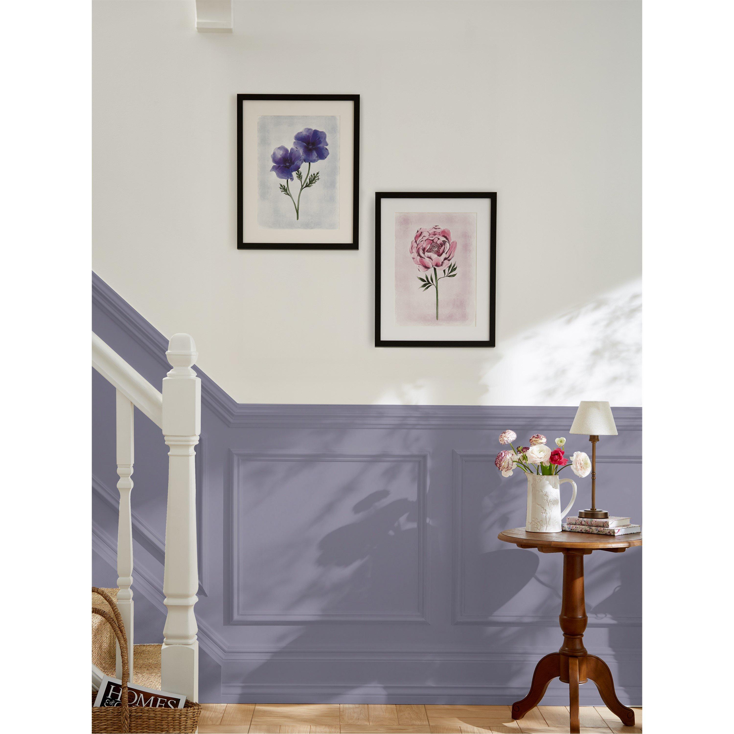 Purple - Laura Ashley - Anemone Floral Print in a Black Frame - 2