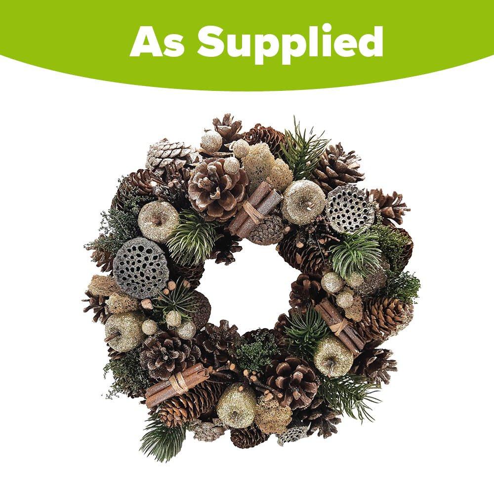 Multi - YouGarden - 30cm Golden Fruits Wreath - 3