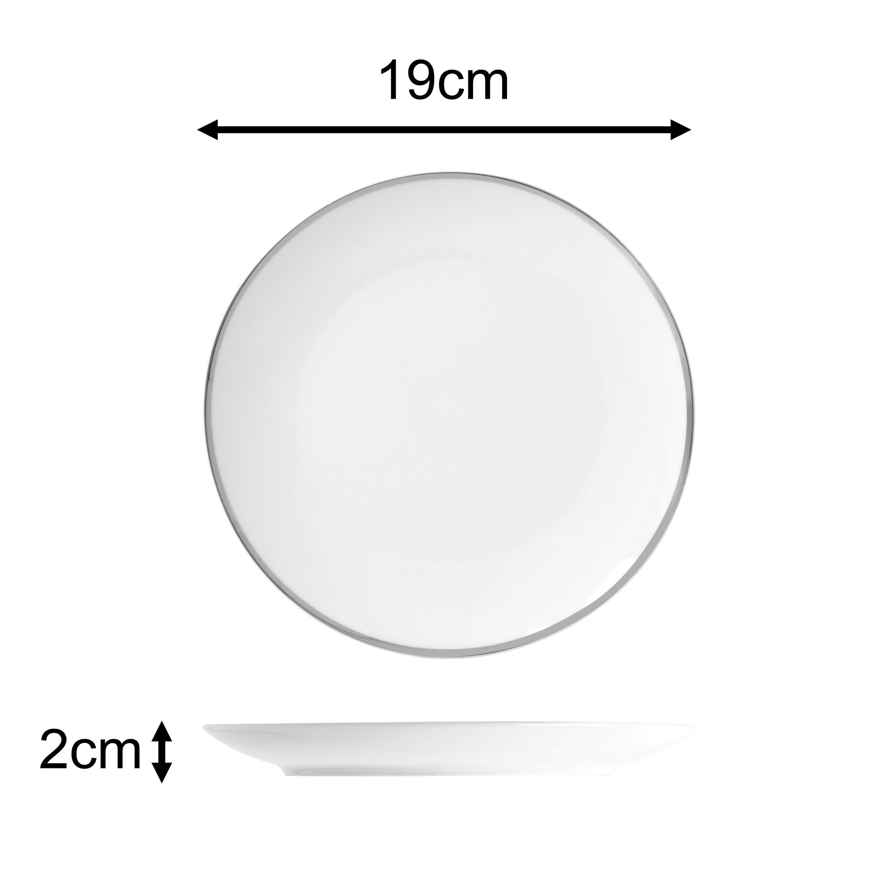 White - Waterside - 12PC PLATINUM RIM DINNER SETS - 5