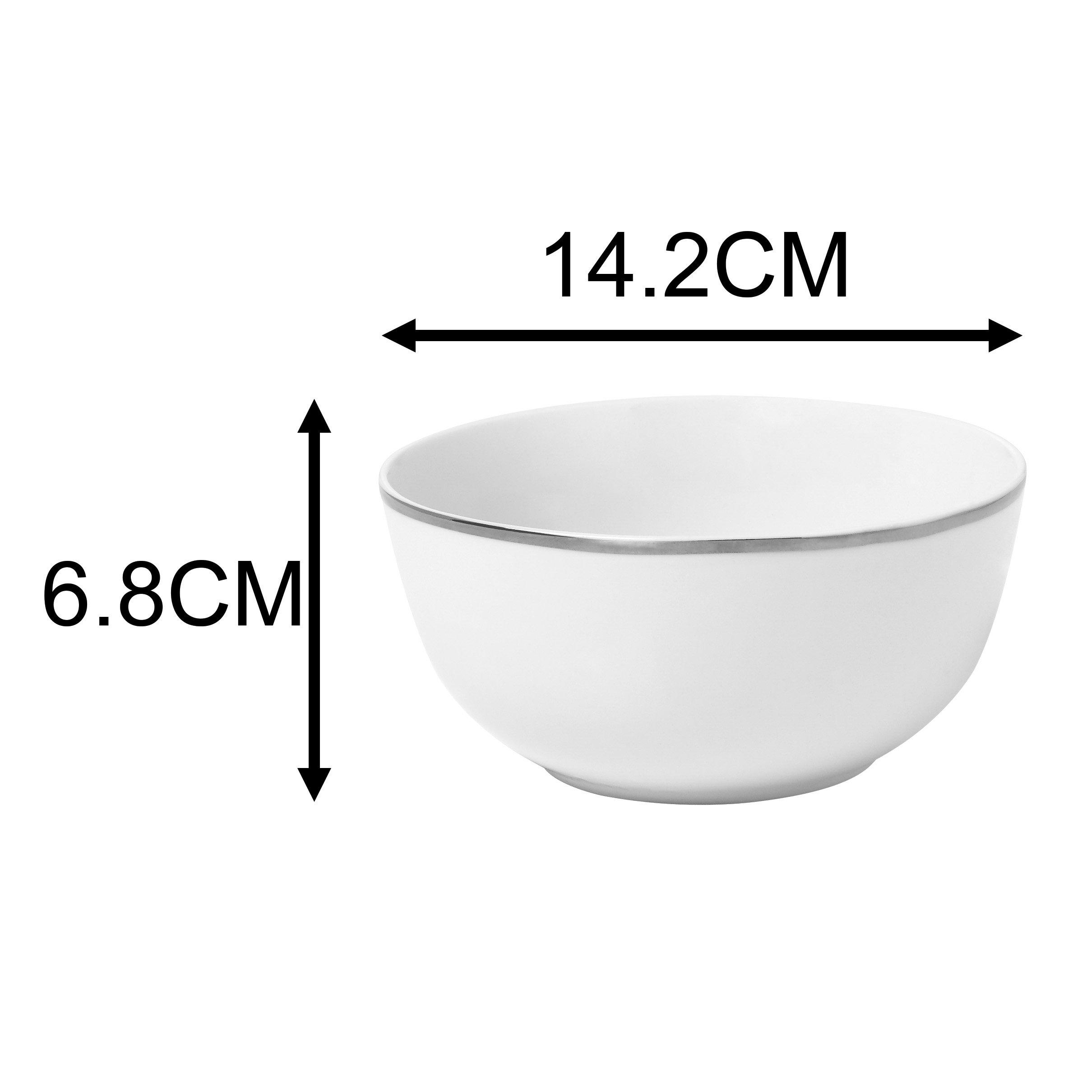 White - Waterside - 12PC PLATINUM RIM DINNER SETS - 6