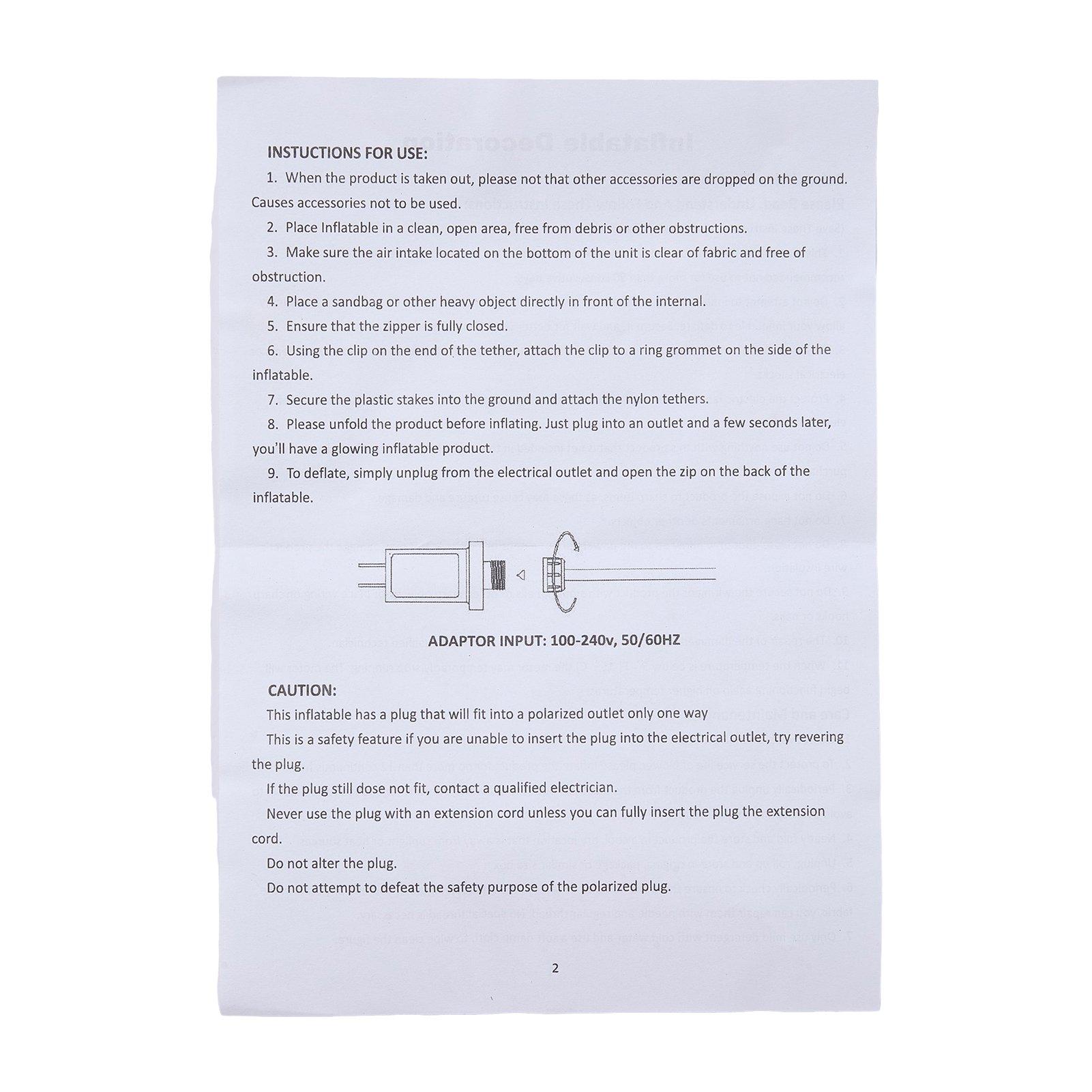 Multi - LIFE IDEAS - 80cm Blow-Up Halloween Ghost Inflatable - 8