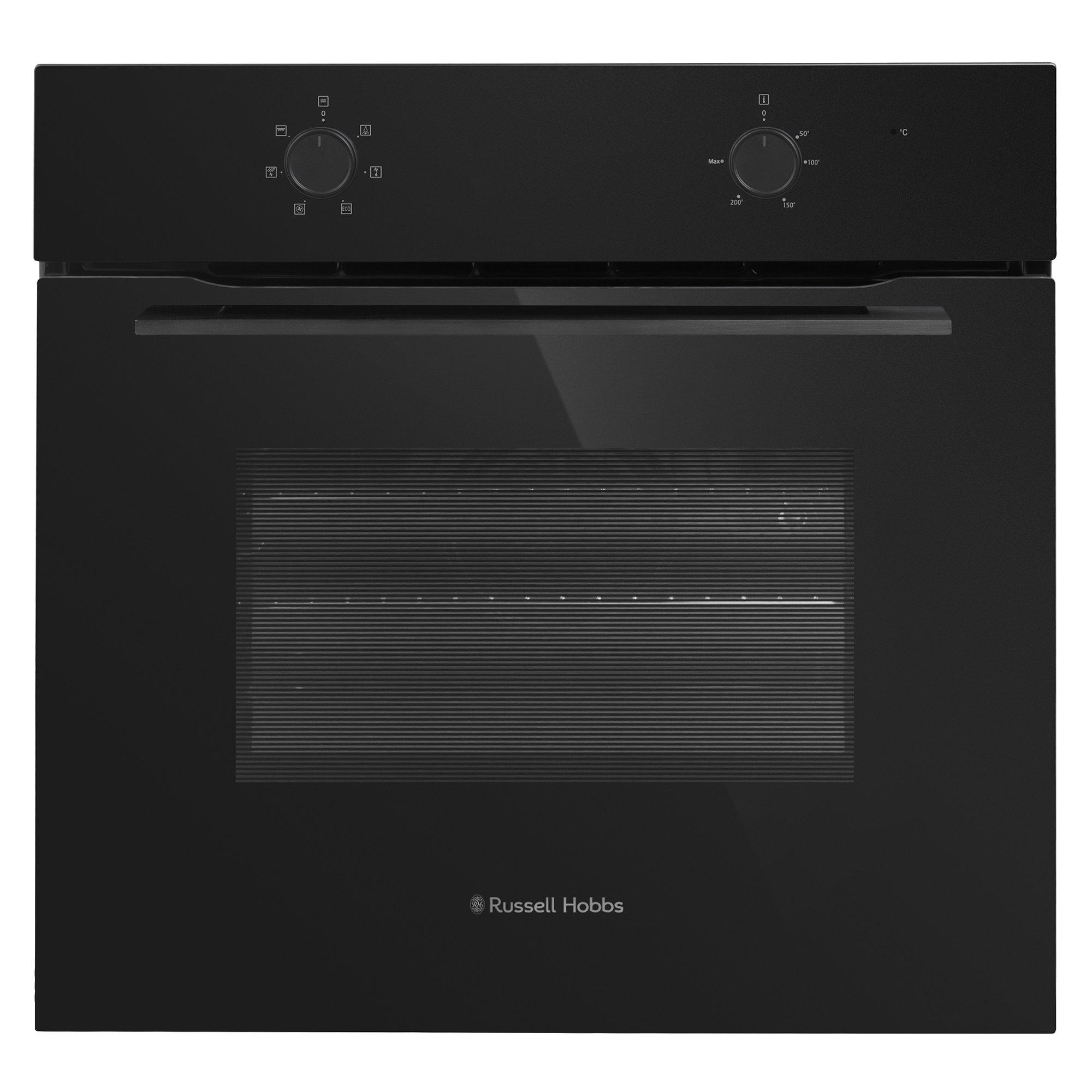 Matte Black - Russell Hobbs - RHFEO7008MB Built-In 70L Electric Fan Oven - 1