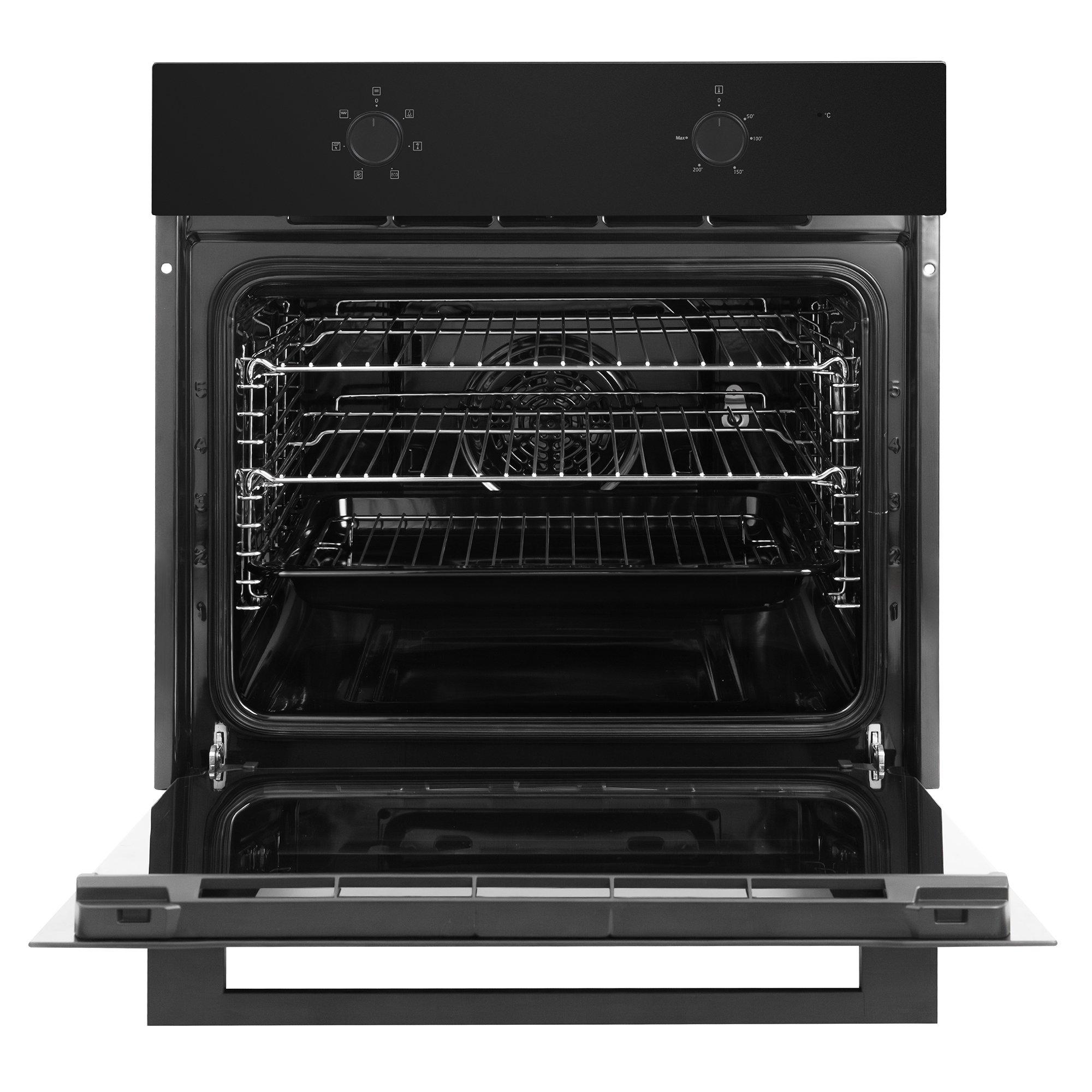 Matte Black - Russell Hobbs - RHFEO7008MB Built-In 70L Electric Fan Oven - 2