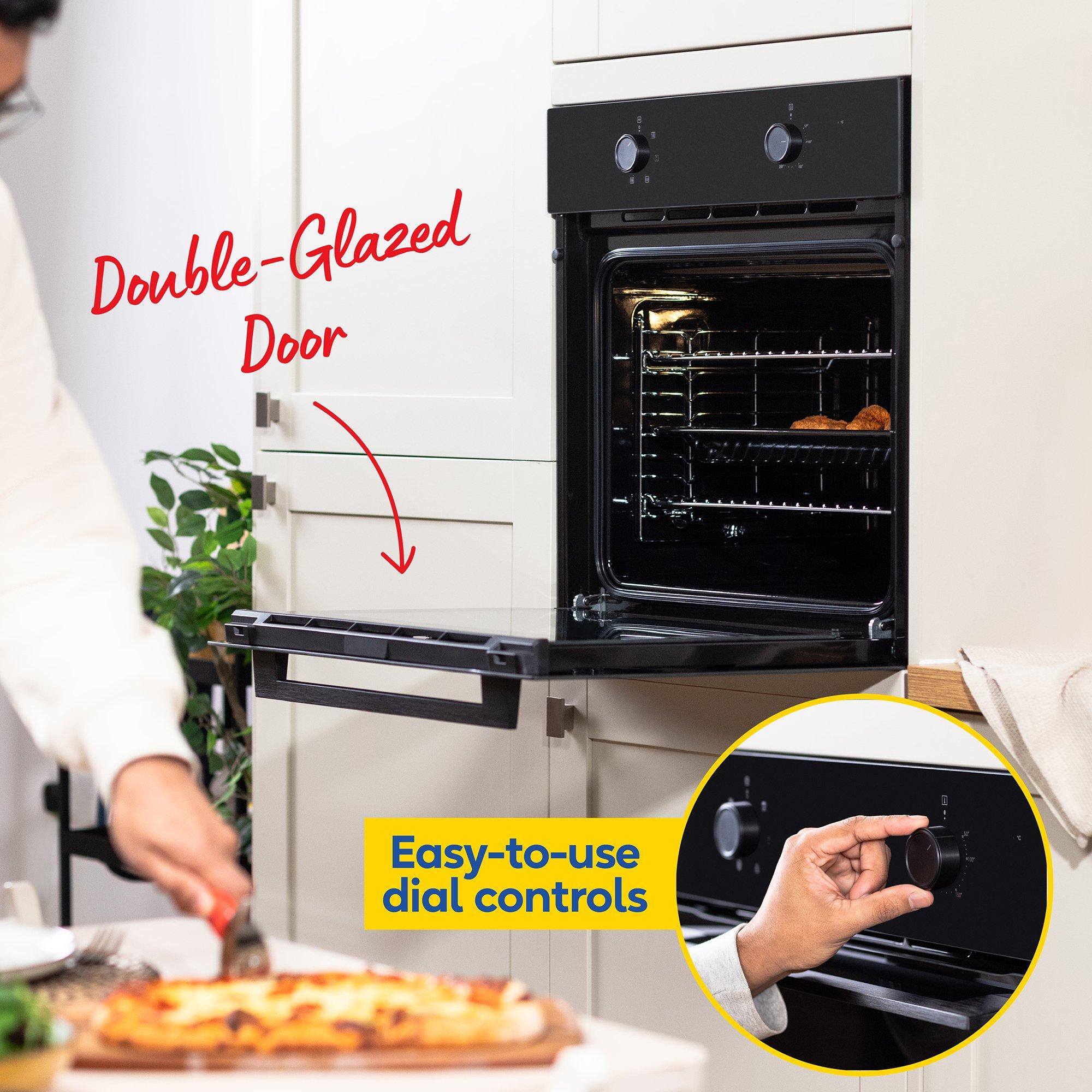 Matte Black - Russell Hobbs - RHFEO7008MB Built-In 70L Electric Fan Oven - 6