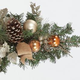Snowtime 180cm Champagne and Copper Garland