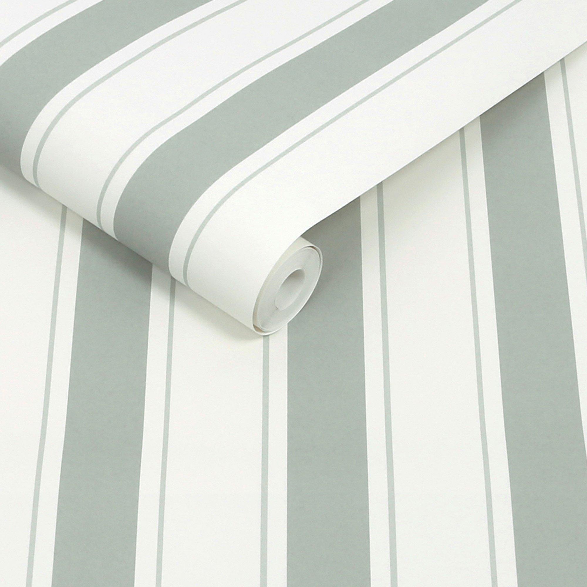 Morning Fog - Sophie Allport - Oundle Stripe Wallpaper - 3