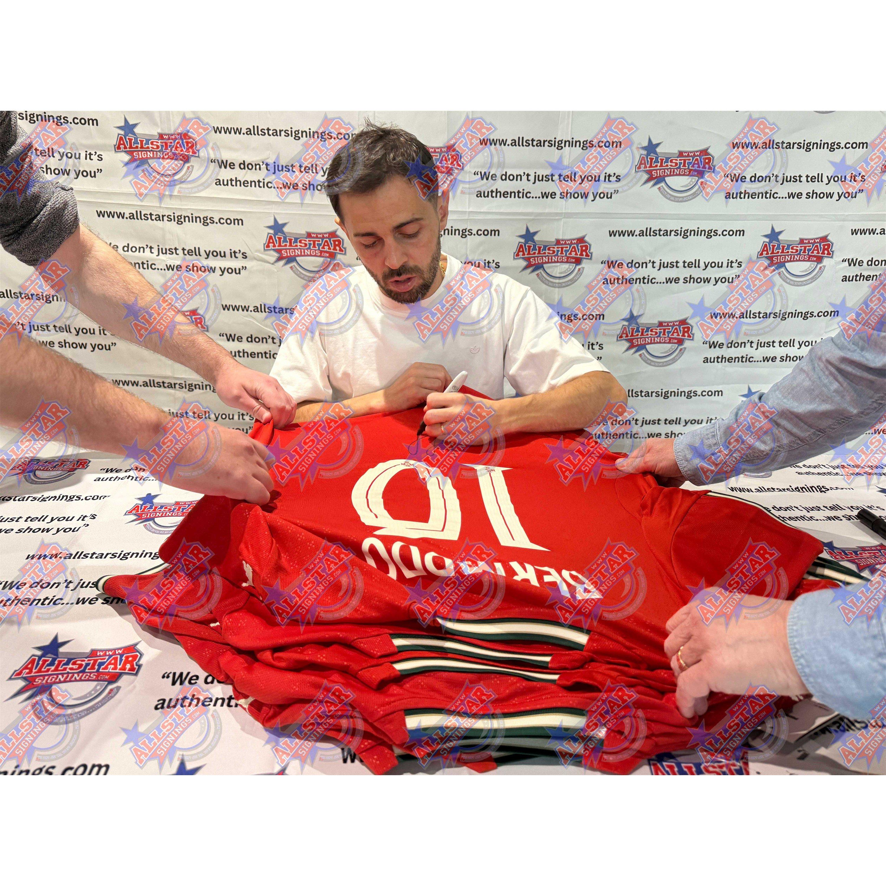 Red - AllStarSignings Ltd - Bernardo Silva Signed & Framed Portugal shirt - 2
