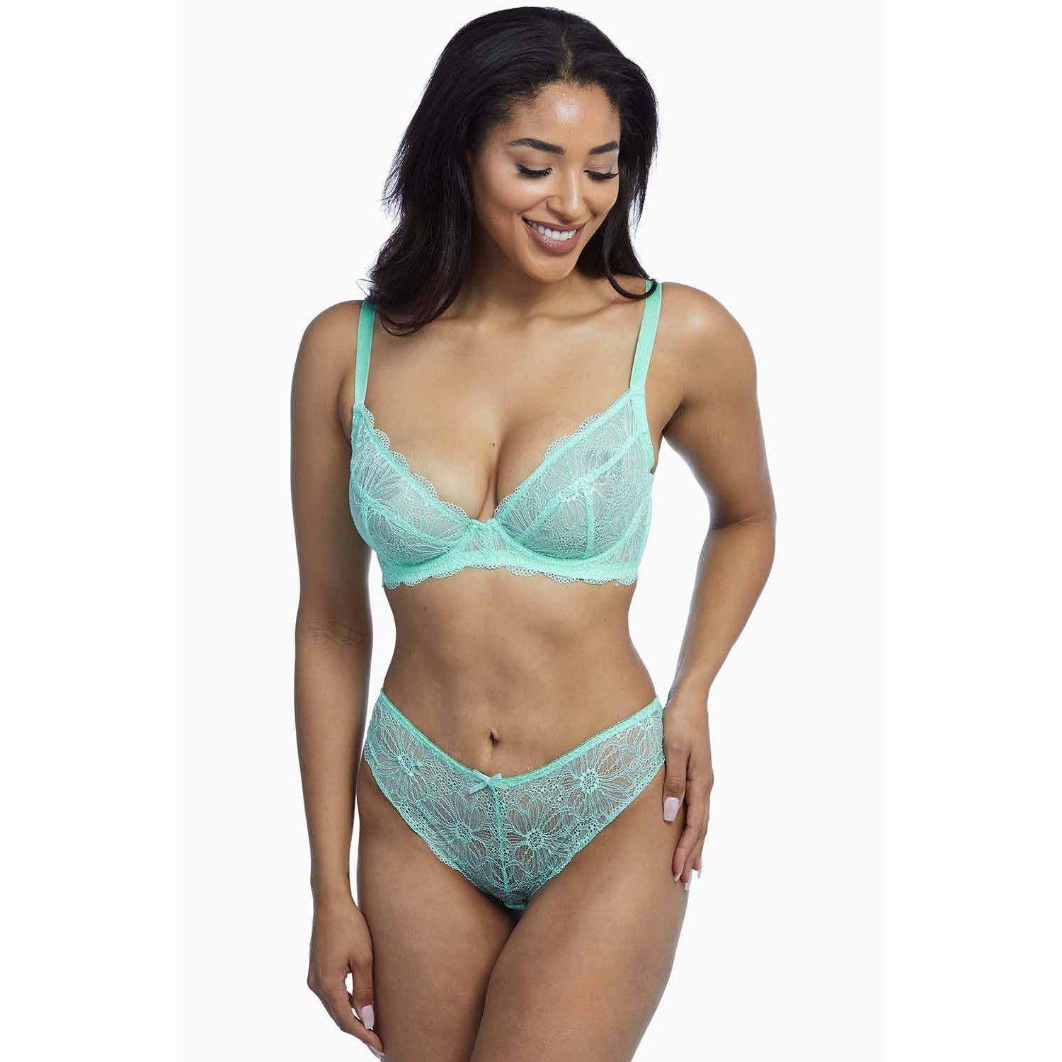Pacific Blue - Wolf and Whistle - Ariana Everyday Lace Bra Mint - 3