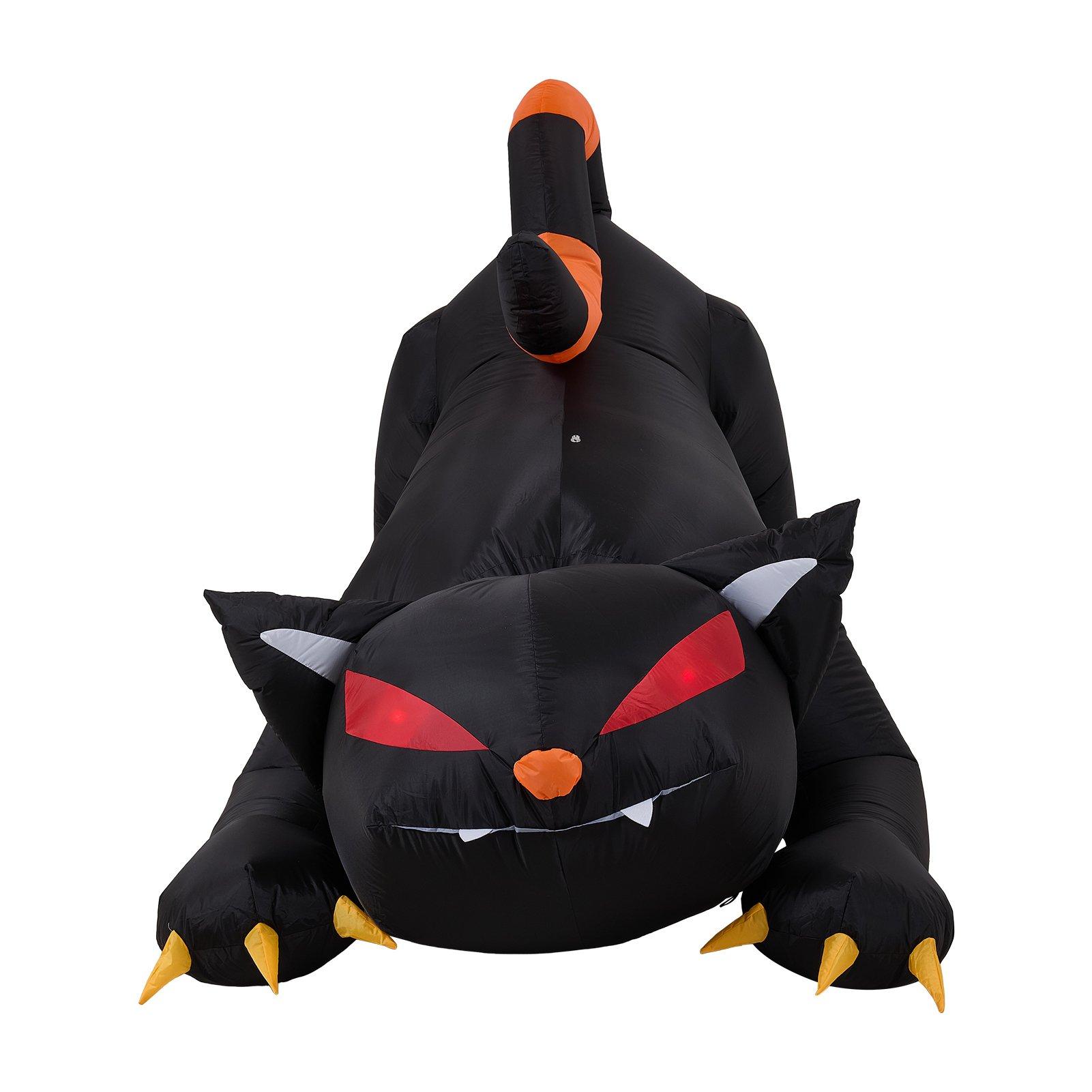 Black - LIFE IDEAS - 1.8M Halloween Inflatable Black Cat - 3