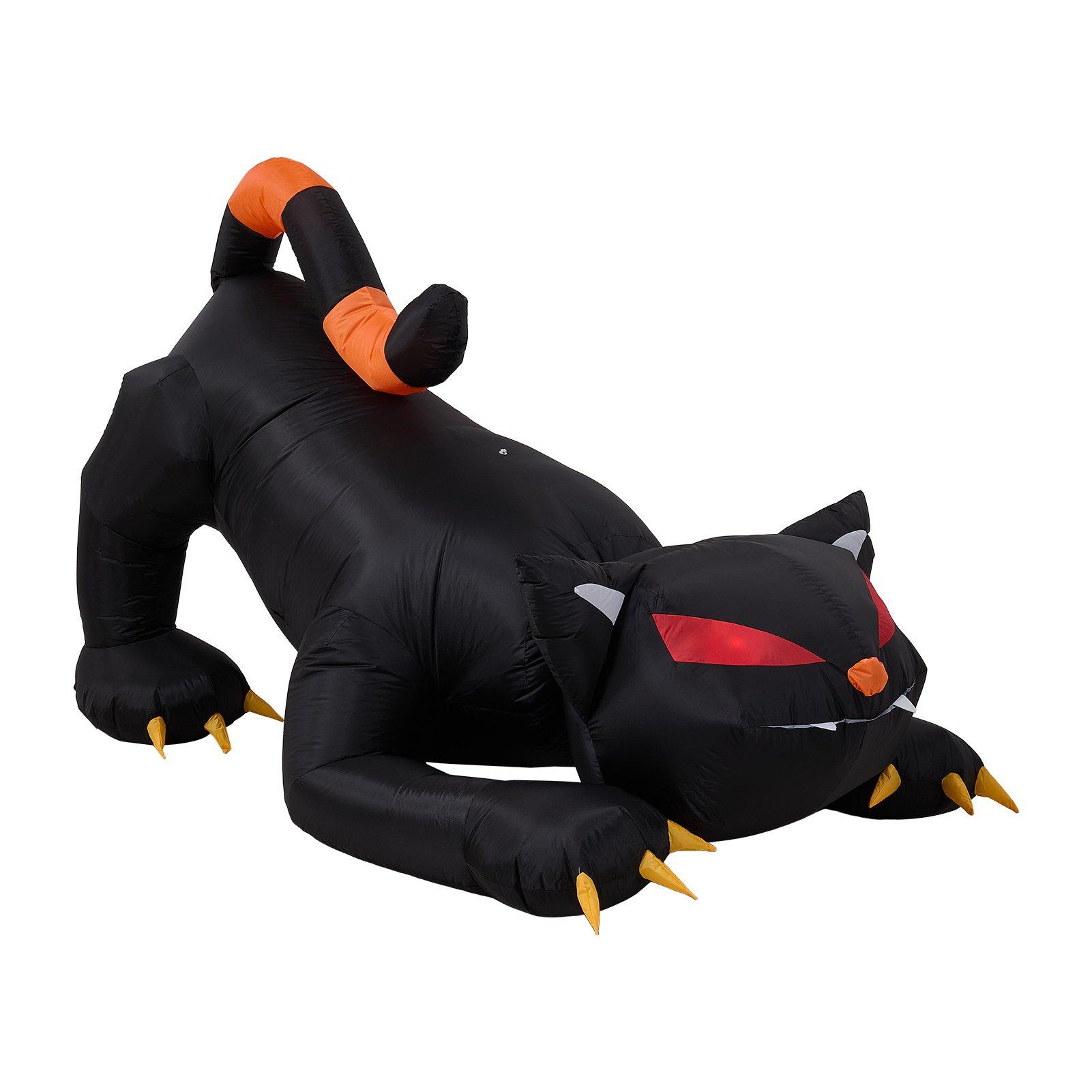 Black - LIFE IDEAS - 1.8M Halloween Inflatable Black Cat - 4