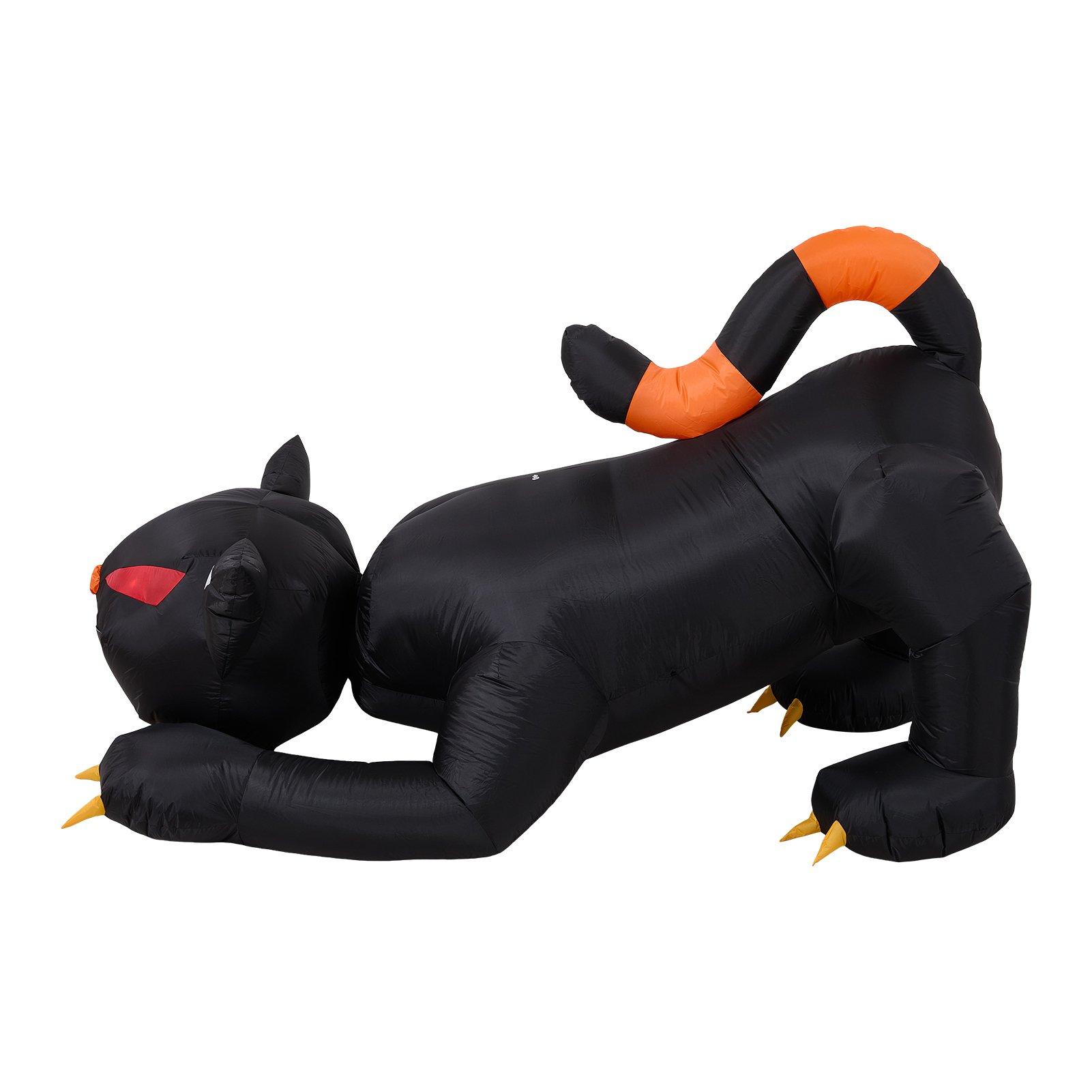 Black - LIFE IDEAS - 1.8M Halloween Inflatable Black Cat - 5