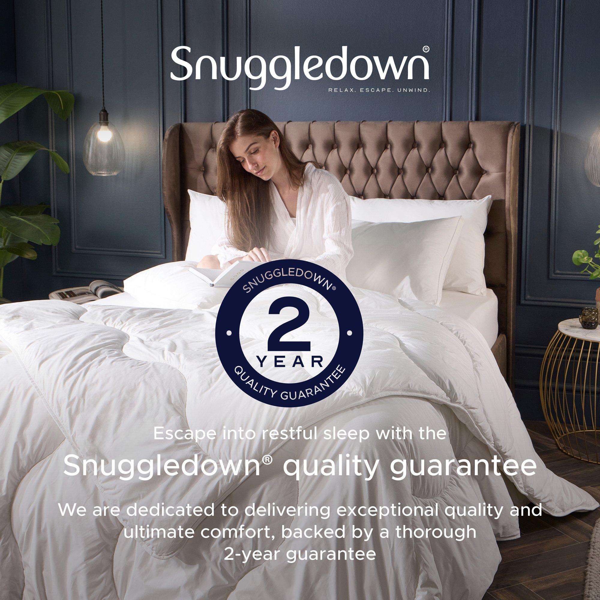 White - Snuggledown - Indulgent Cotton 10.5 Tog Duvet + 2 Soft Pillows - 11