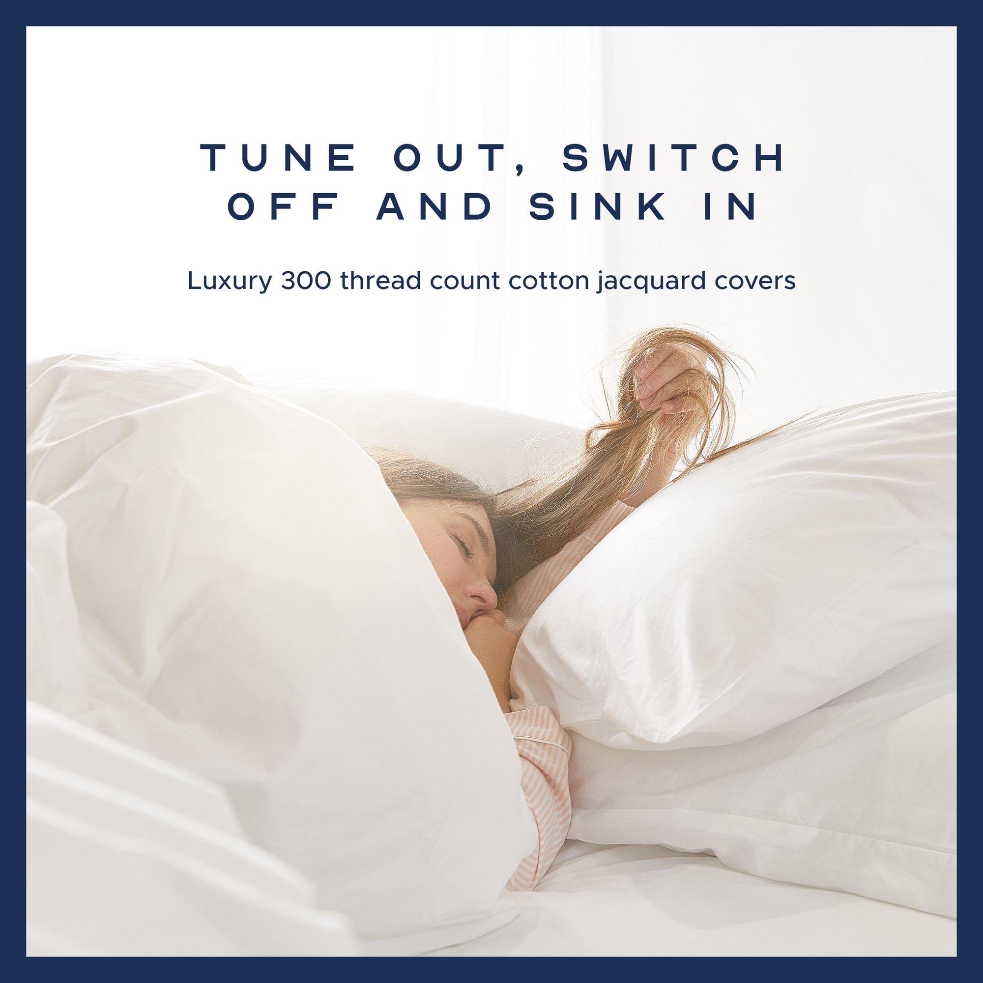 White - Snuggledown - Indulgent Cotton 10.5 Tog Duvet + 2 Soft Pillows - 3