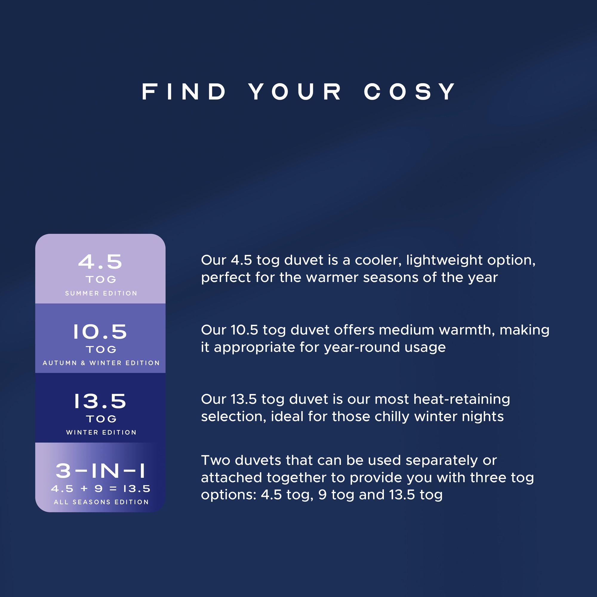 White - Snuggledown - Indulgent Cotton 10.5 Tog Duvet + 2 Soft Pillows - 6