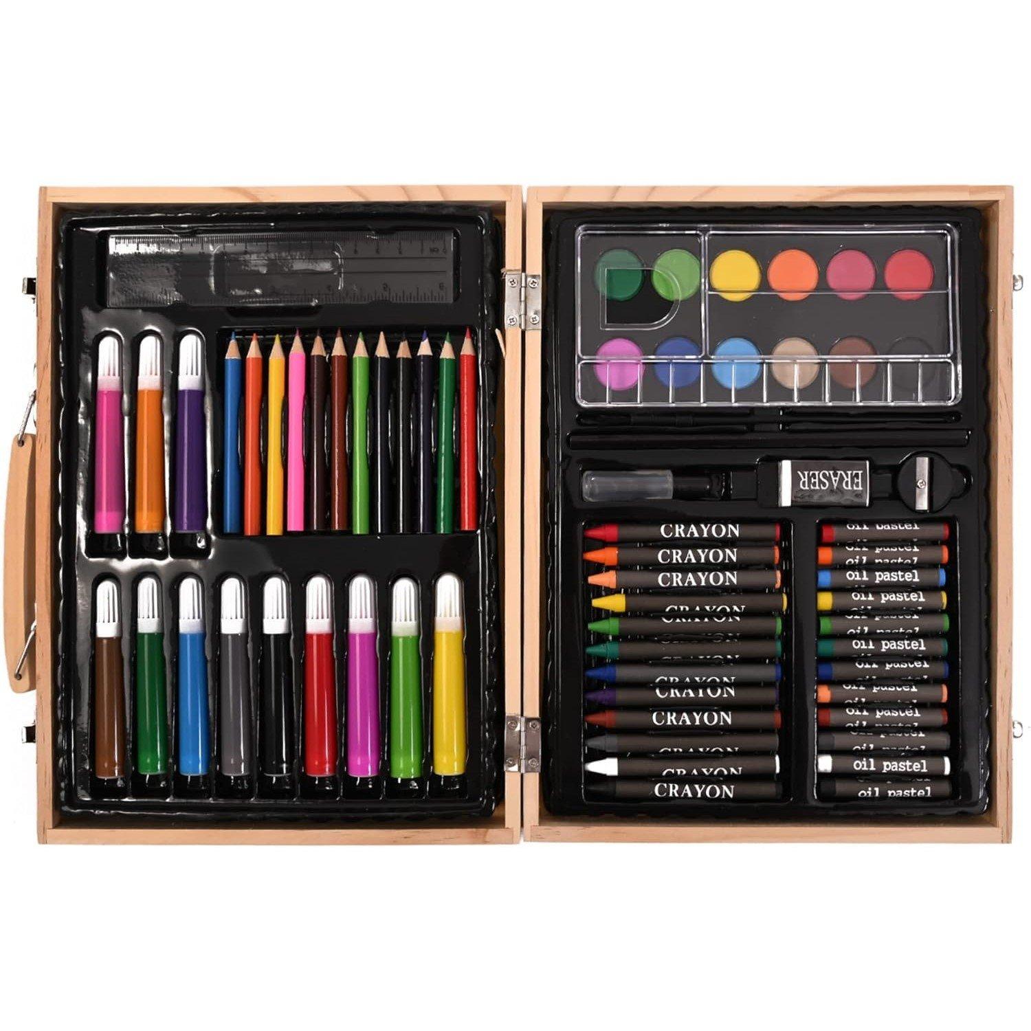 Multi Colour - Kandytoys - 67 Piece Folding Wooden Art Set - 3