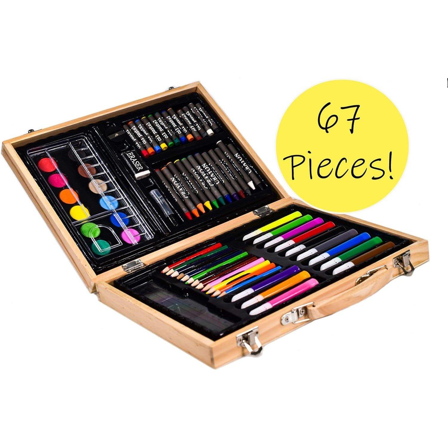 Multi Colour - Kandytoys - 67 Piece Folding Wooden Art Set - 5