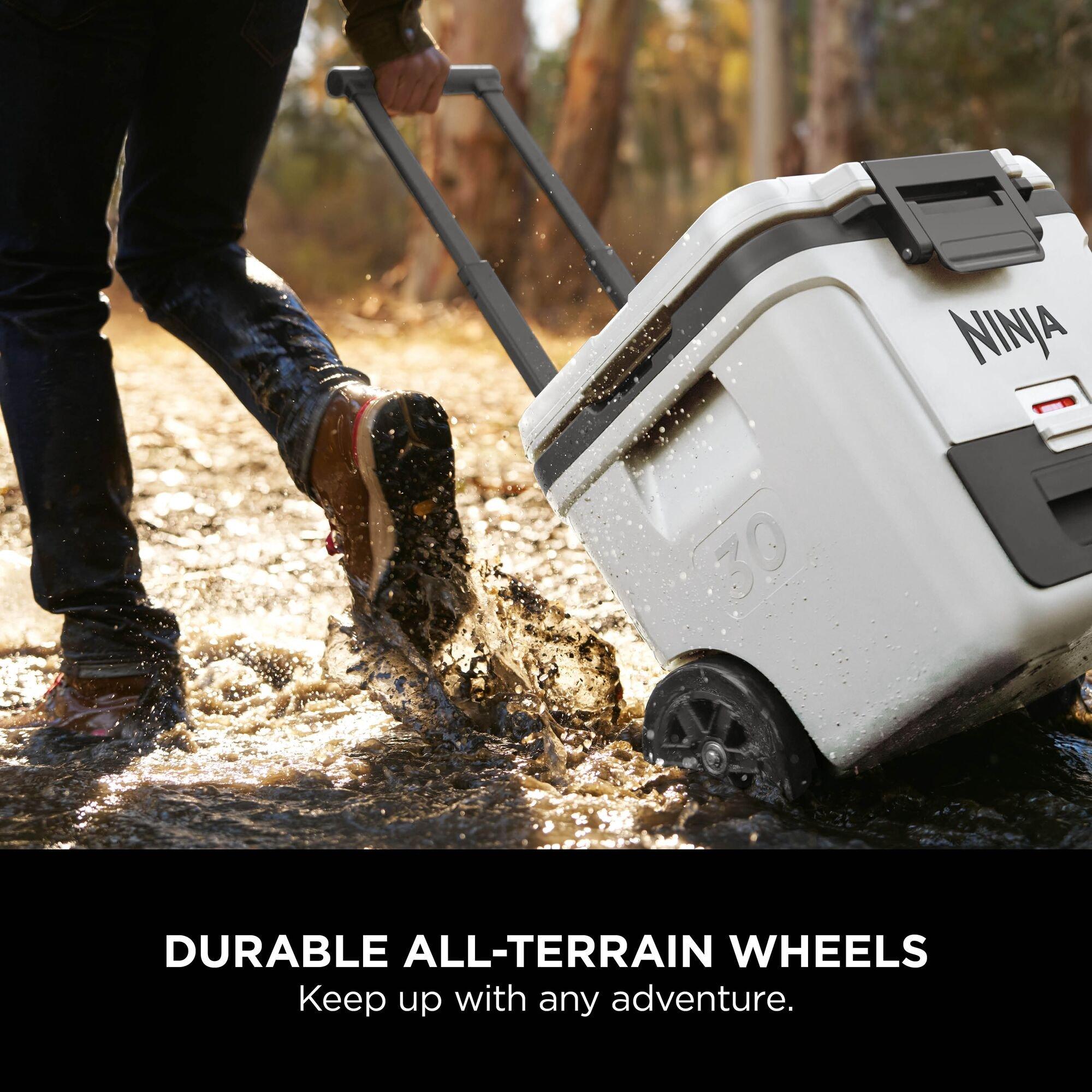 Cloud White - Ninja - FrostVault 30QT/28L Wheeled Cooler - 8