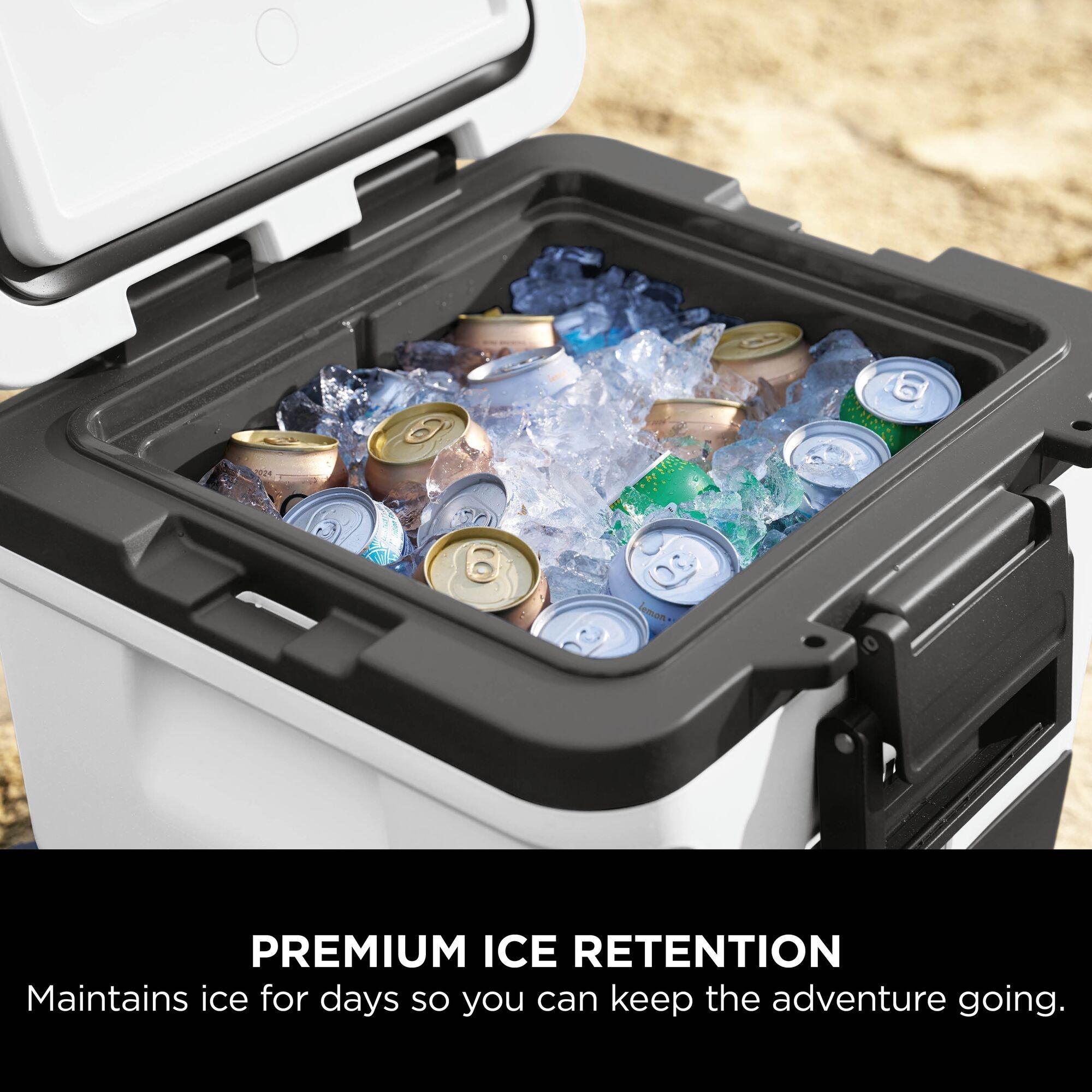 Cloud White - Ninja - FrostVault 30QT/28L Wheeled Cooler - 10