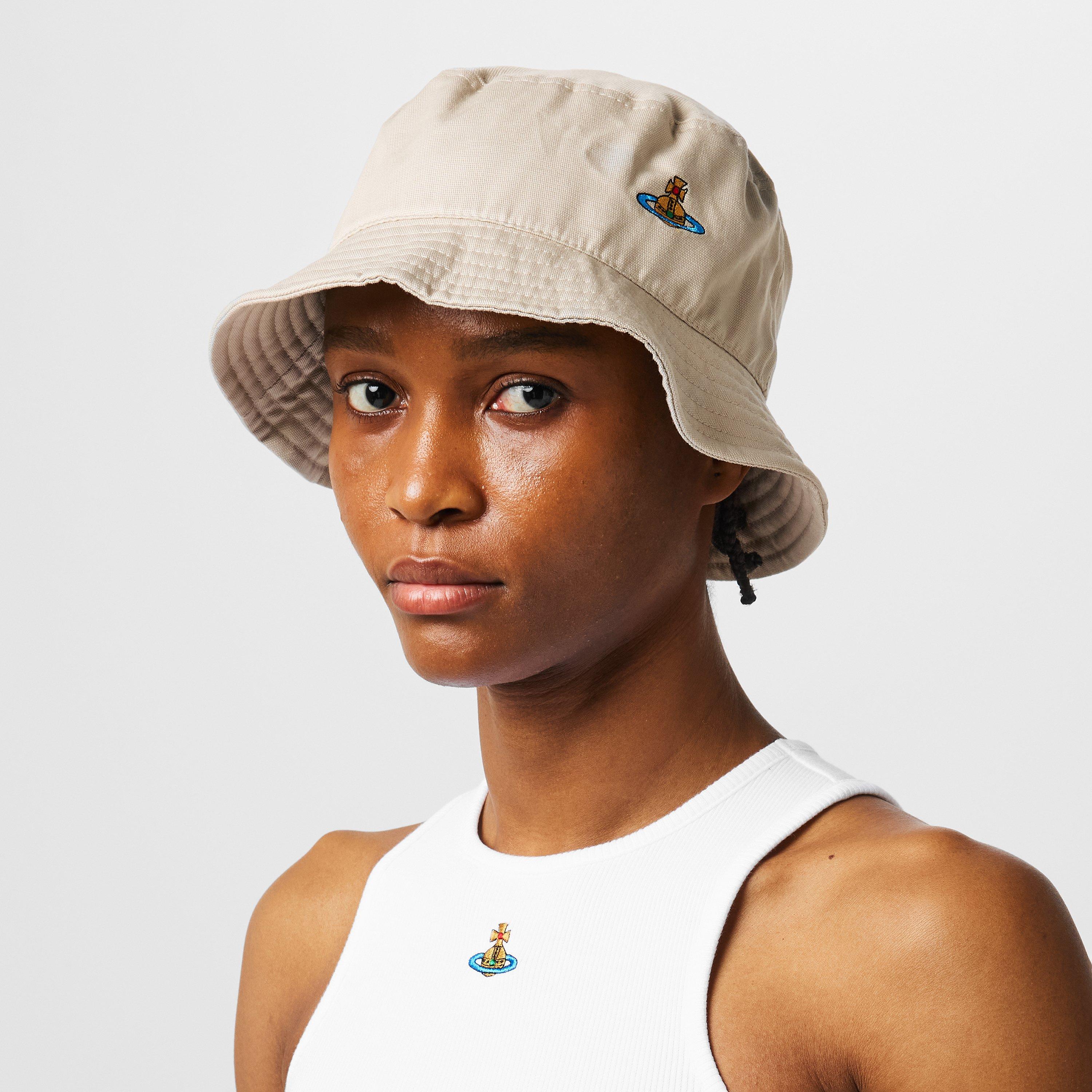 ★Vivienne Westwood★ Logo Bucket Hat Blue 81020009W014IK306 Vivienne Westwood Blue Patsy Bucket Hat Vivienne Westwood