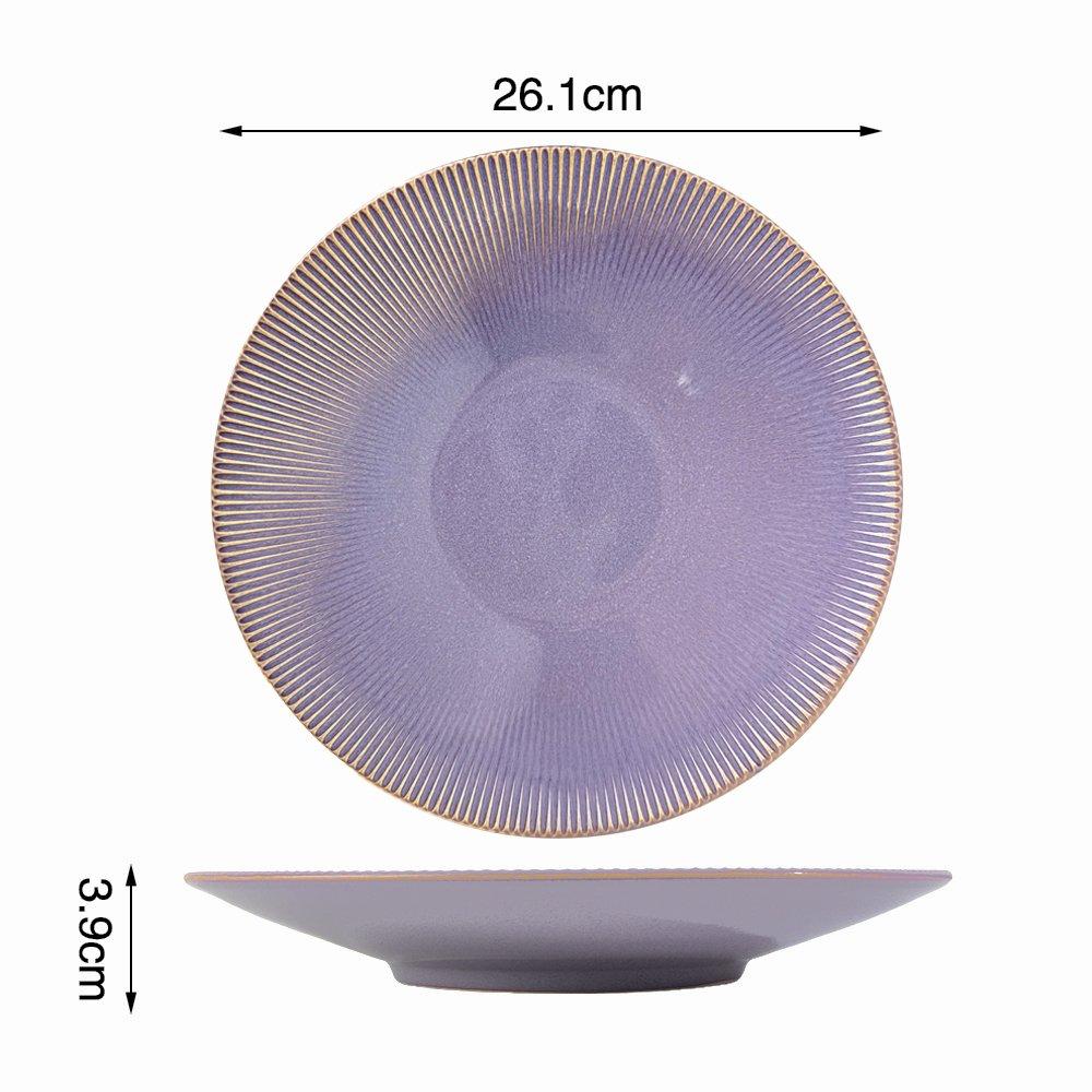 Purple - Waterside - 16pc Reactive Glaze Purple Dinner Set - 4