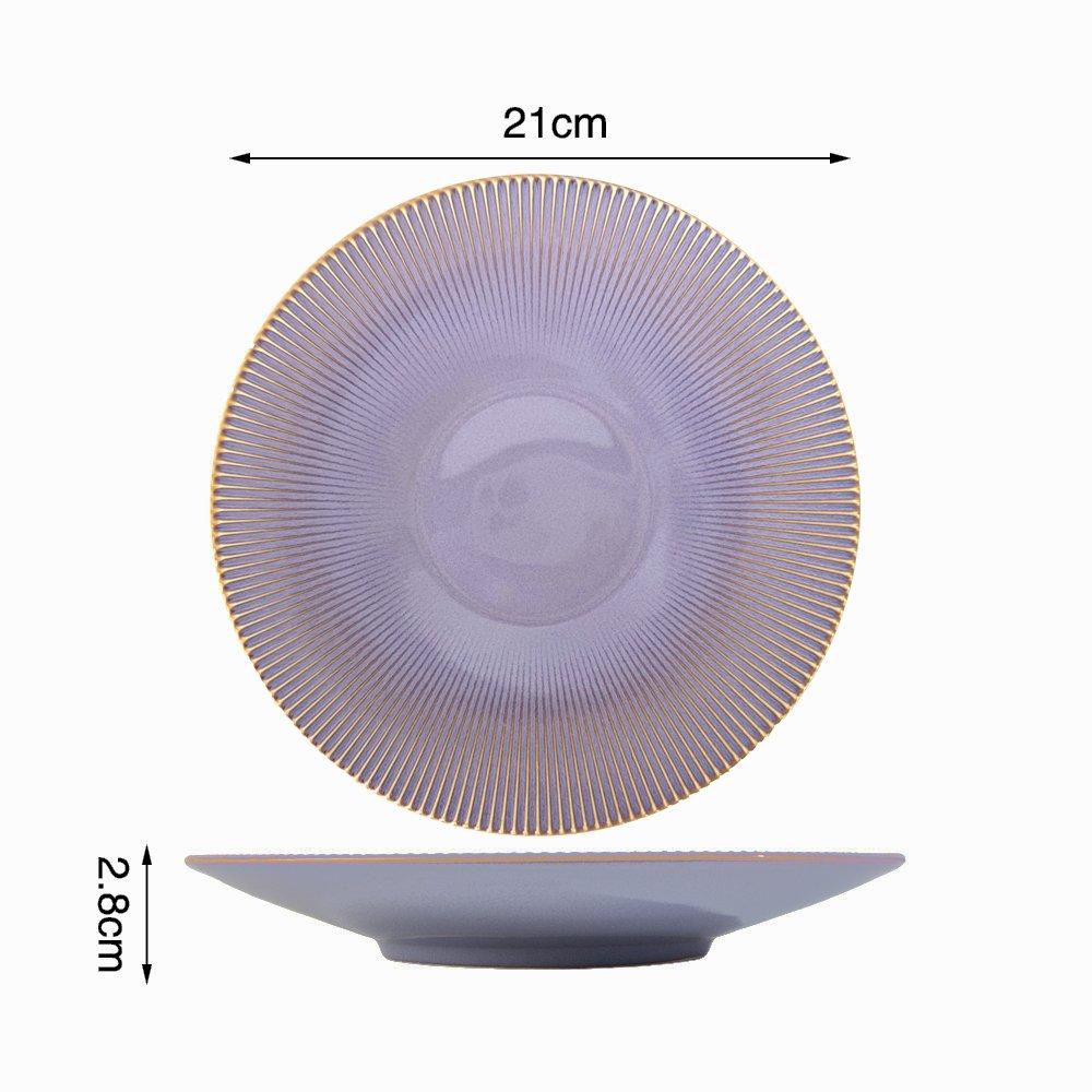 Purple - Waterside - 16pc Reactive Glaze Purple Dinner Set - 5