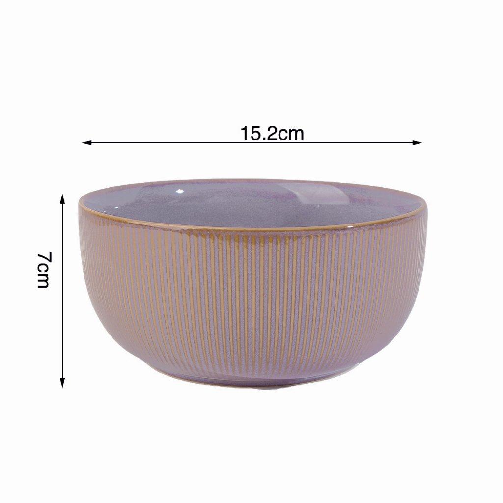 Purple - Waterside - 16pc Reactive Glaze Purple Dinner Set - 6